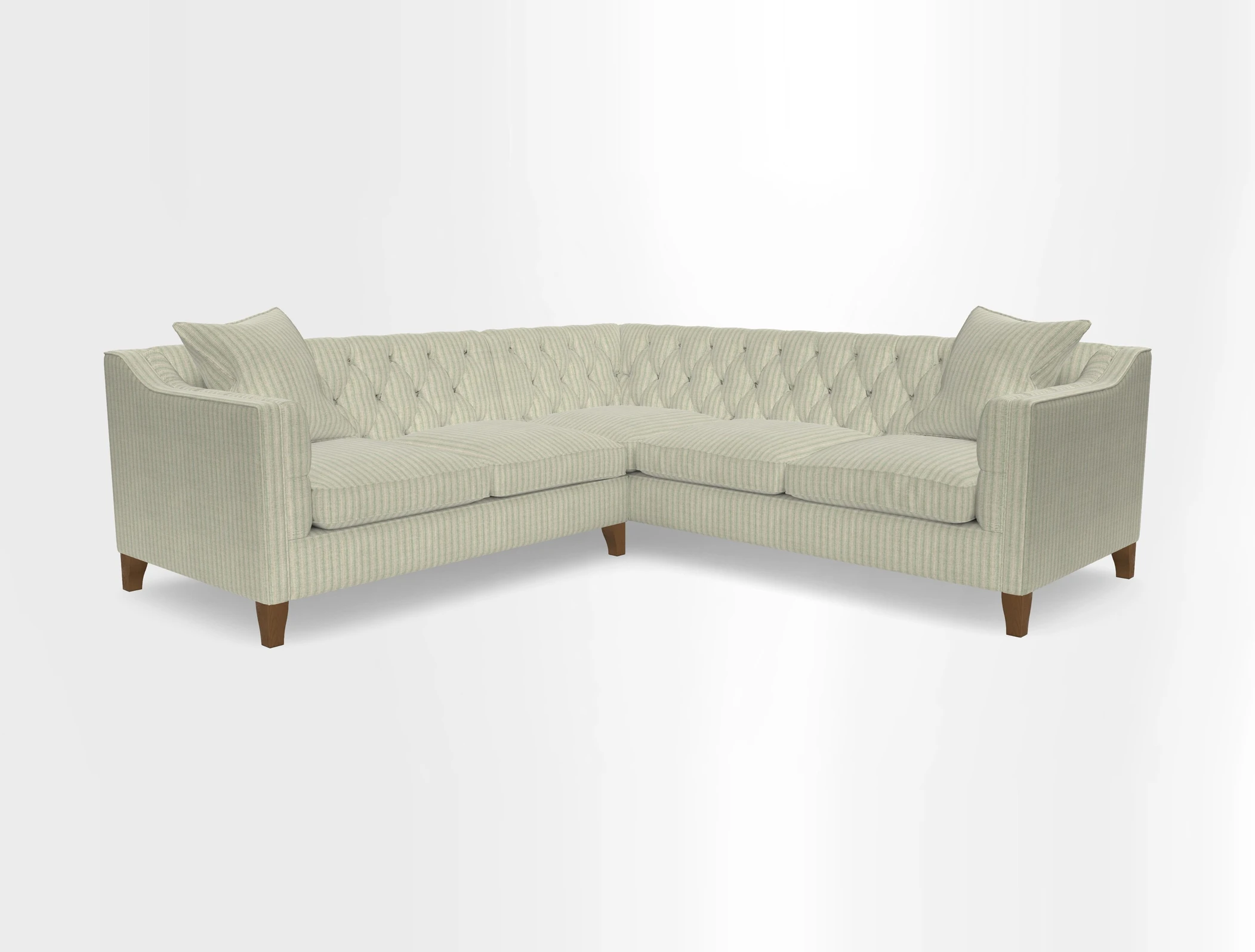 Haresfield Dipped Arm Corner Group LHF & RHF in Two Tone Plain Biscuit