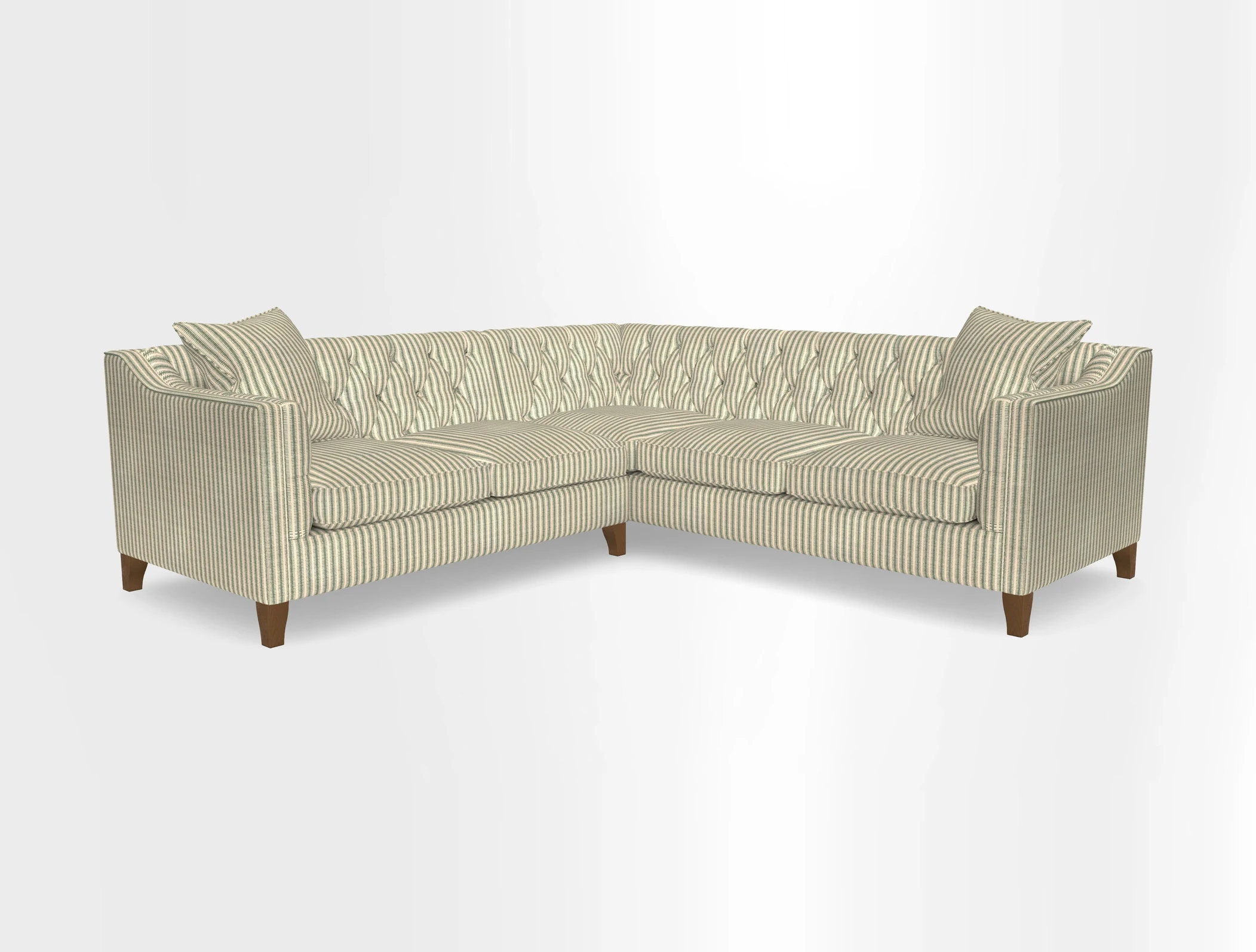 Haresfield Dipped Arm Corner Group LHF & RHF in Two Tone Plain Biscuit