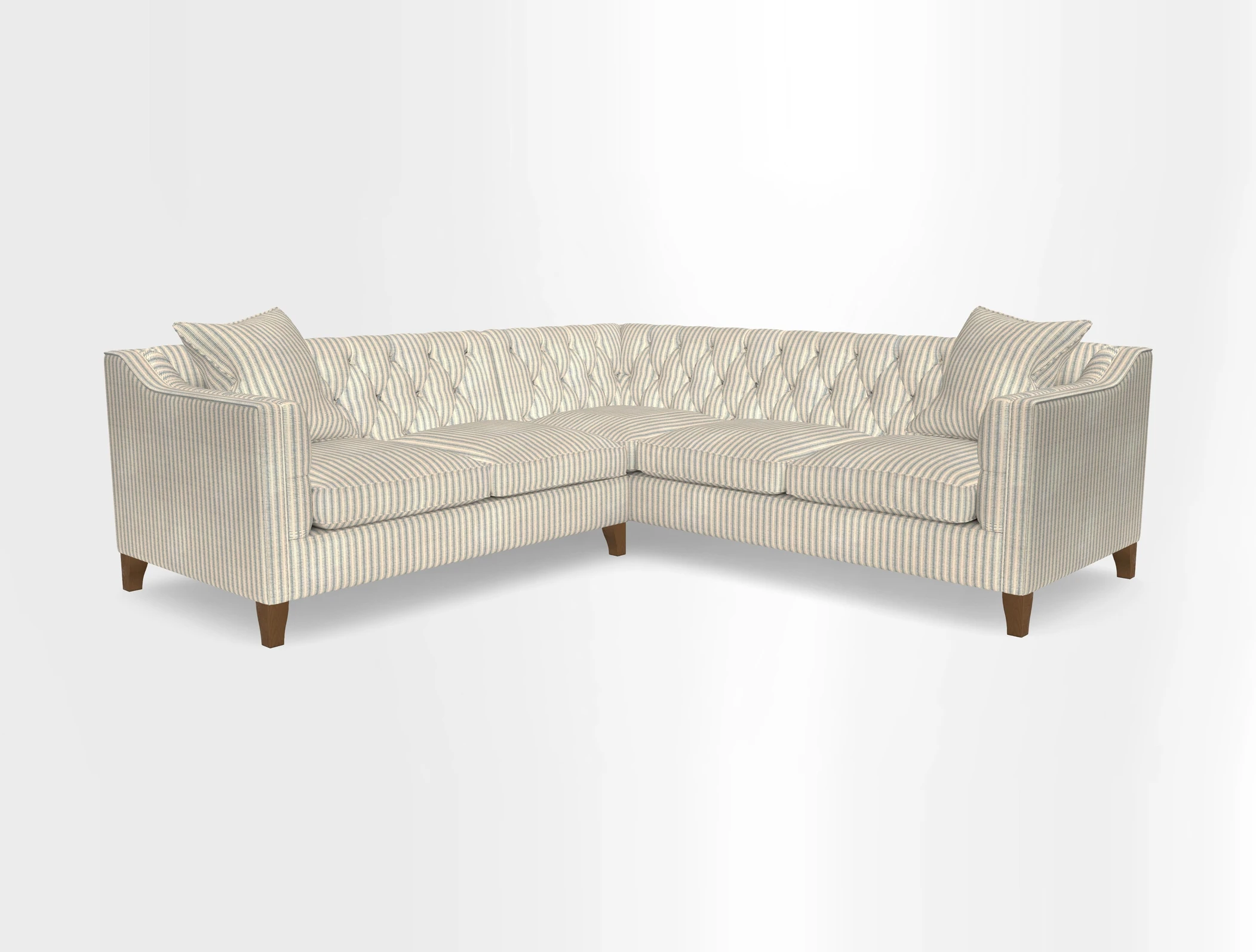 Haresfield Dipped Arm Corner Group LHF & RHF in Two Tone Plain Biscuit
