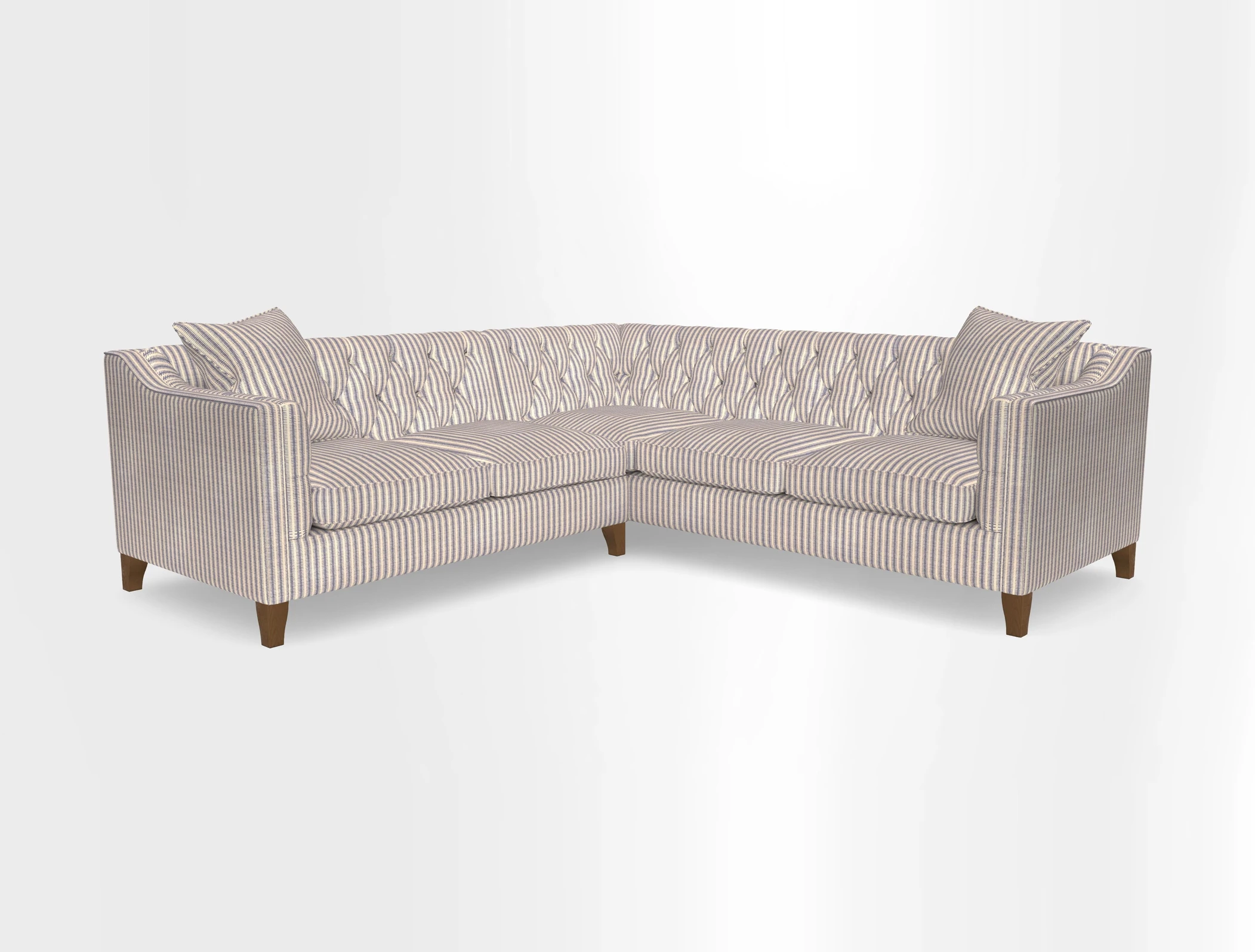Haresfield Dipped Arm Corner Group LHF & RHF in Two Tone Plain Biscuit