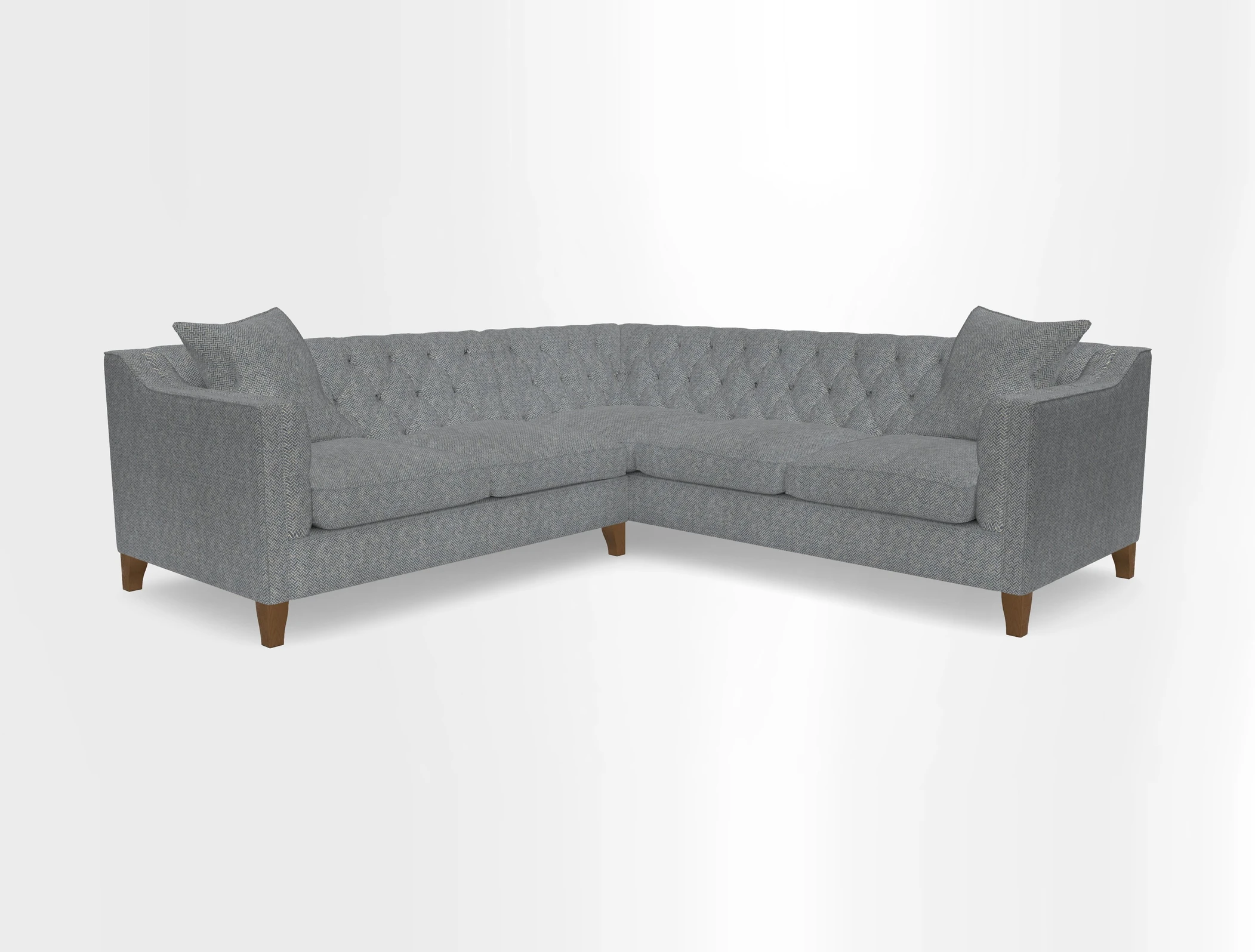 Haresfield Dipped Arm Corner Group LHF & RHF in Two Tone Plain Biscuit