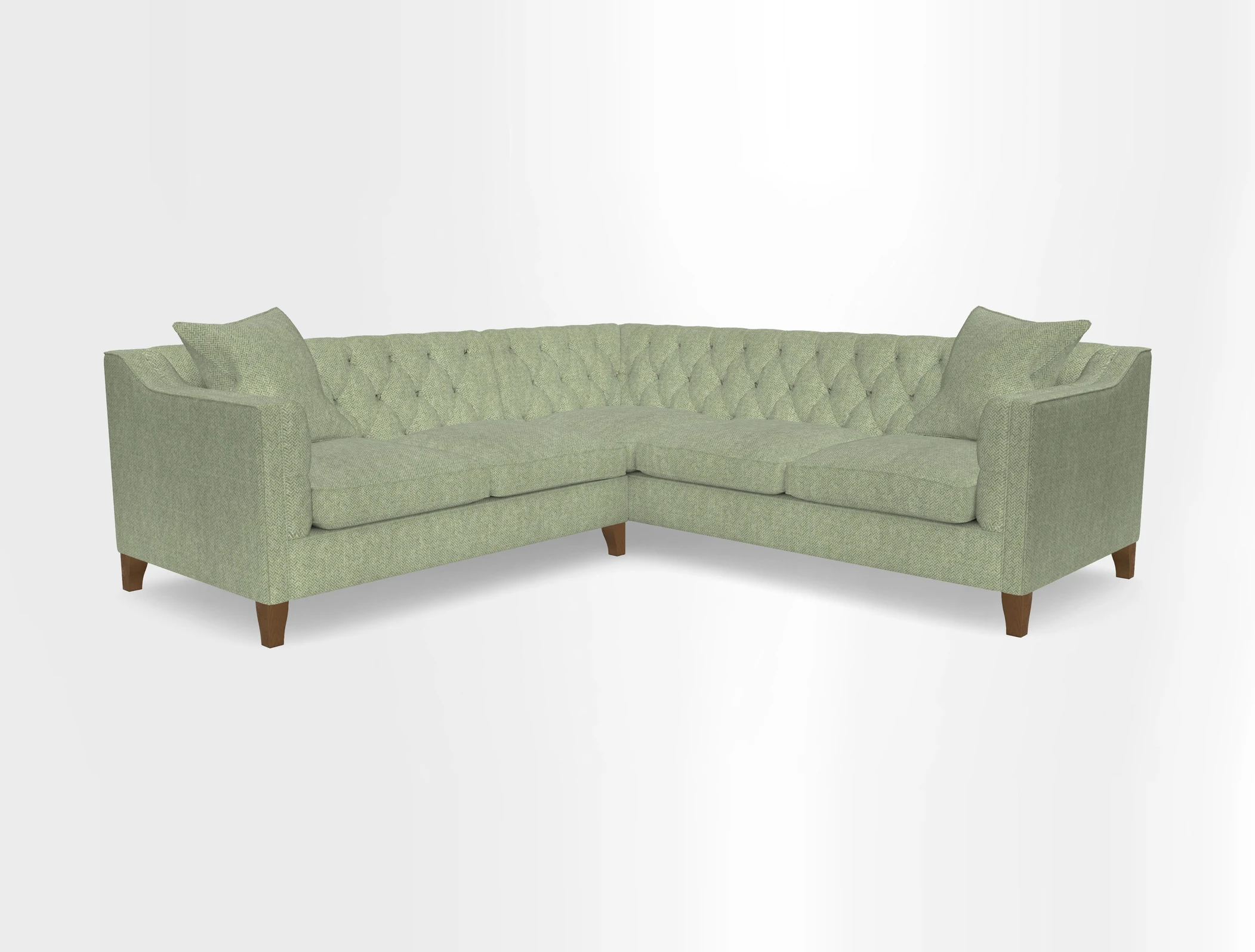 Haresfield Dipped Arm Corner Group LHF & RHF in Two Tone Plain Biscuit