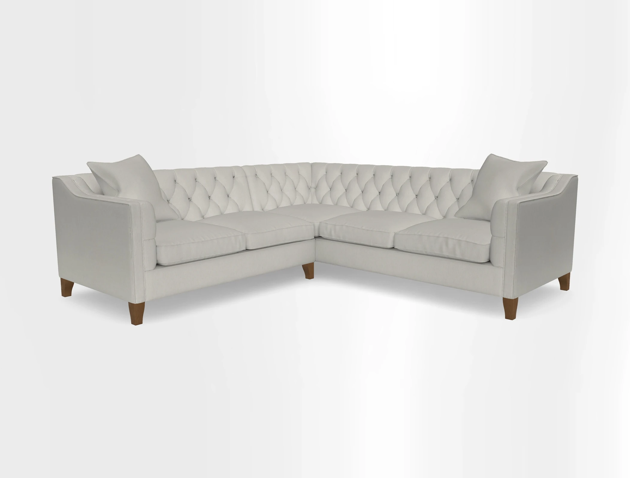 Haresfield Dipped Arm Corner Group LHF & RHF in Two Tone Plain Biscuit