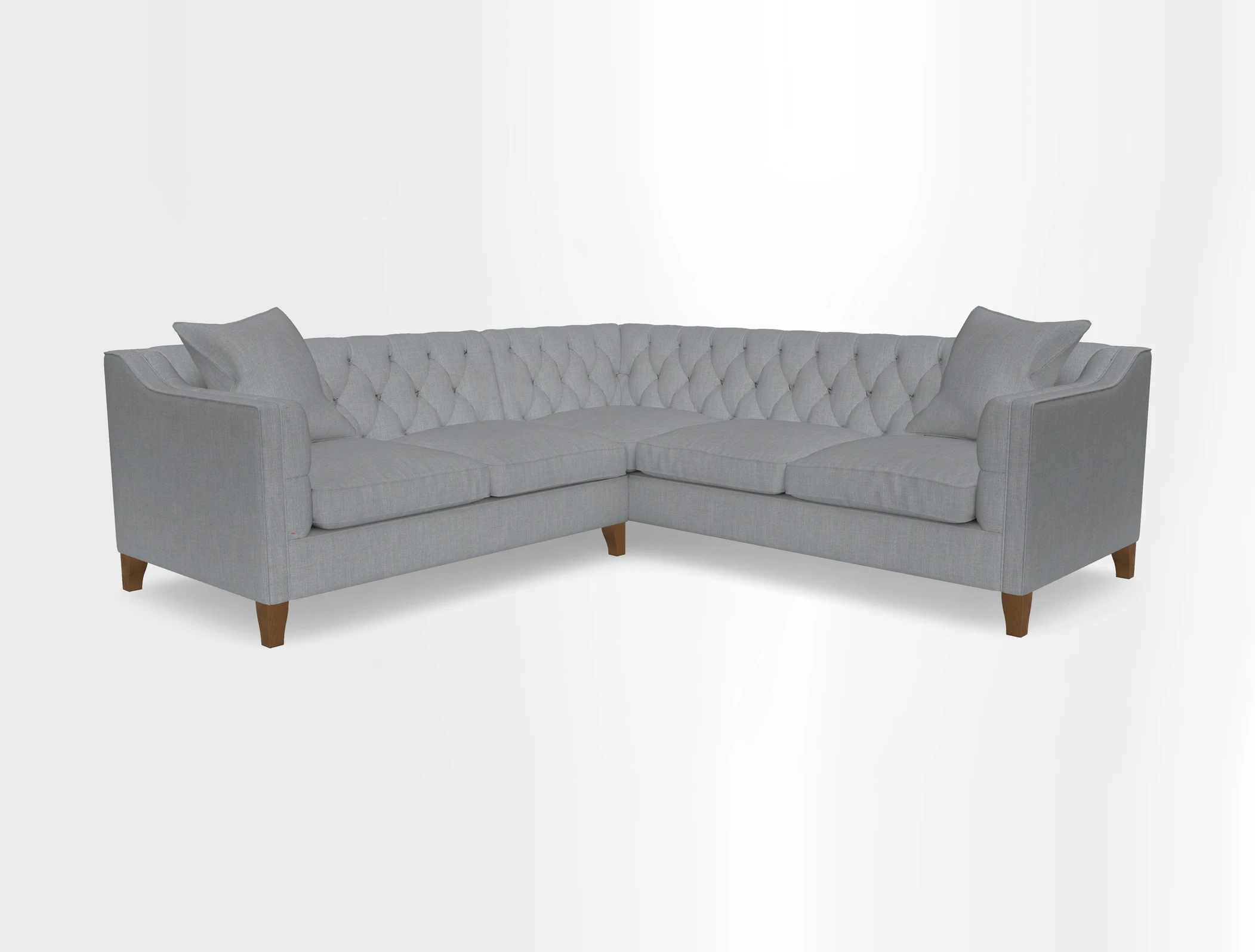 Haresfield Dipped Arm Corner Group LHF & RHF in Two Tone Plain Biscuit