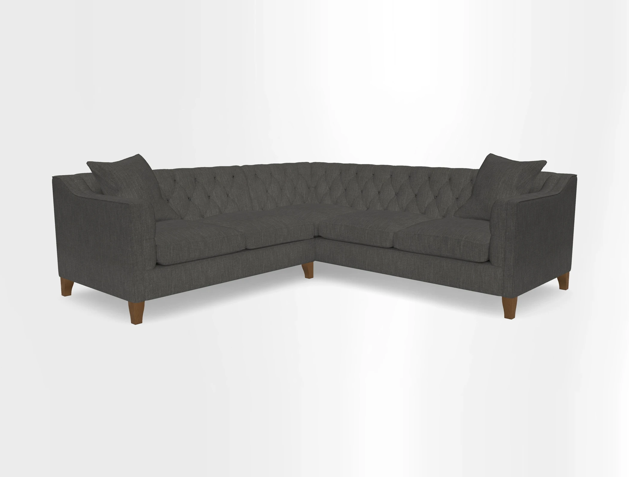 Haresfield Dipped Arm Corner Group LHF & RHF in Two Tone Plain Biscuit