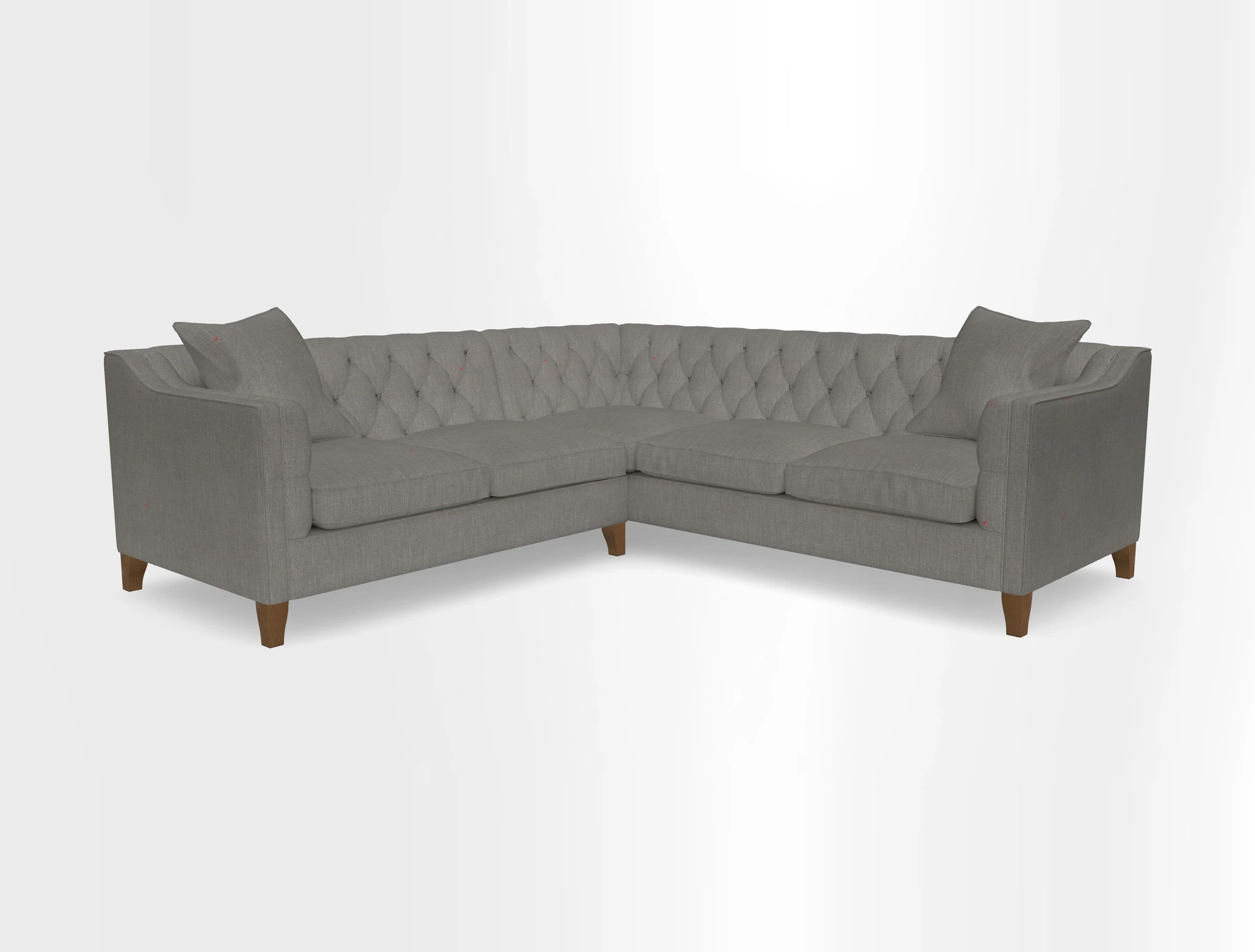 Haresfield Dipped Arm Corner Group LHF & RHF in Two Tone Plain Biscuit