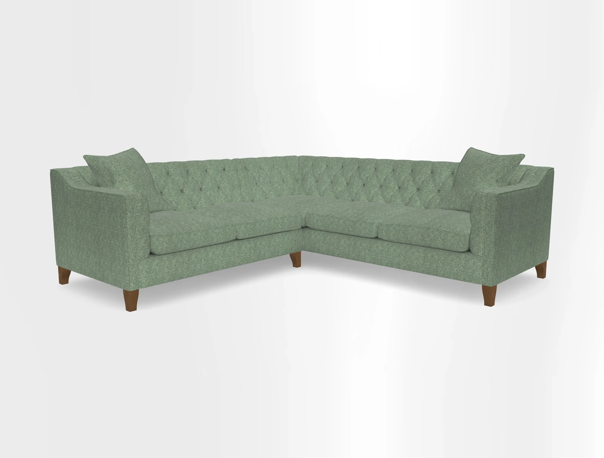 Haresfield Dipped Arm Corner Group LHF & RHF in Two Tone Plain Biscuit