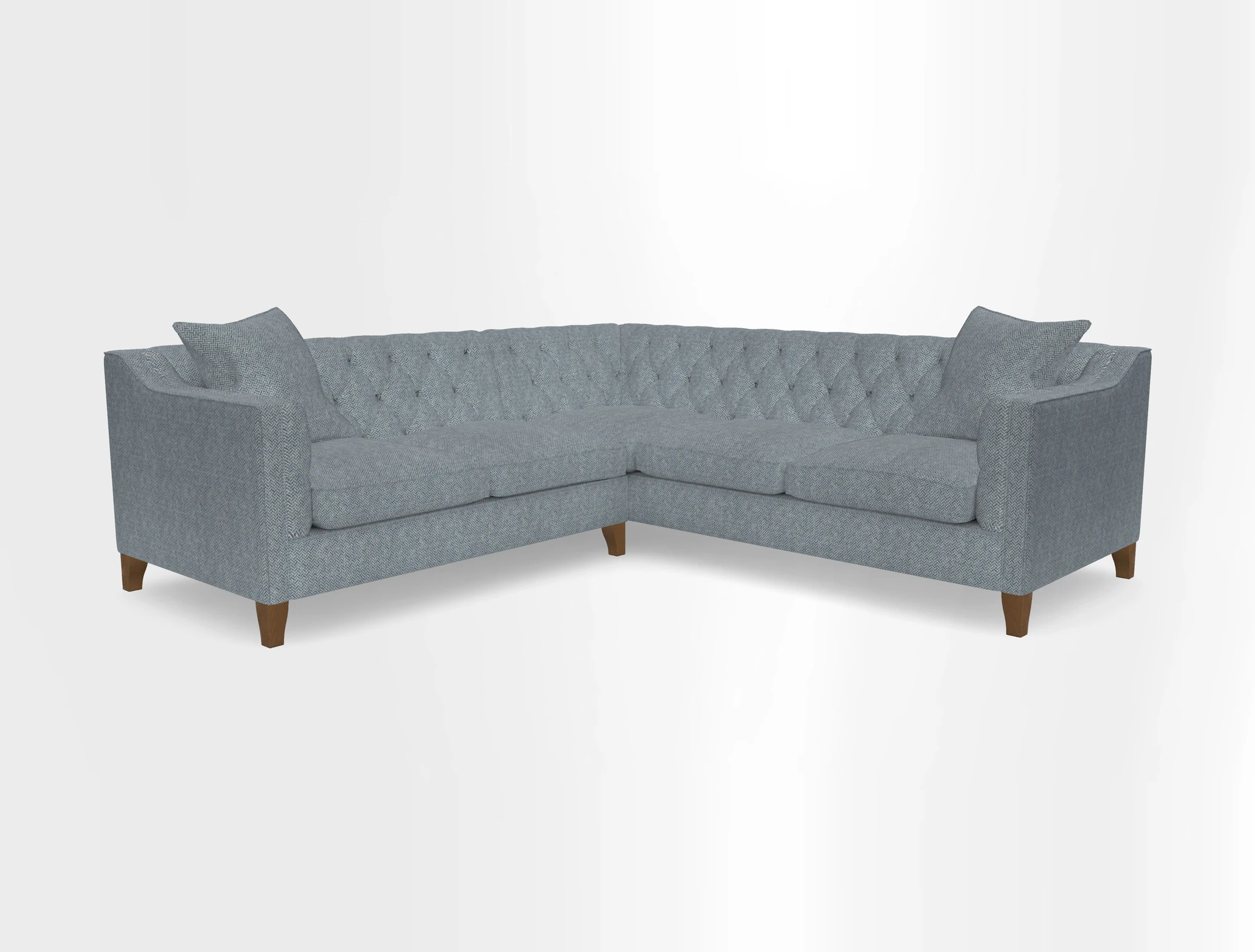 Haresfield Dipped Arm Corner Group LHF & RHF in Two Tone Plain Biscuit