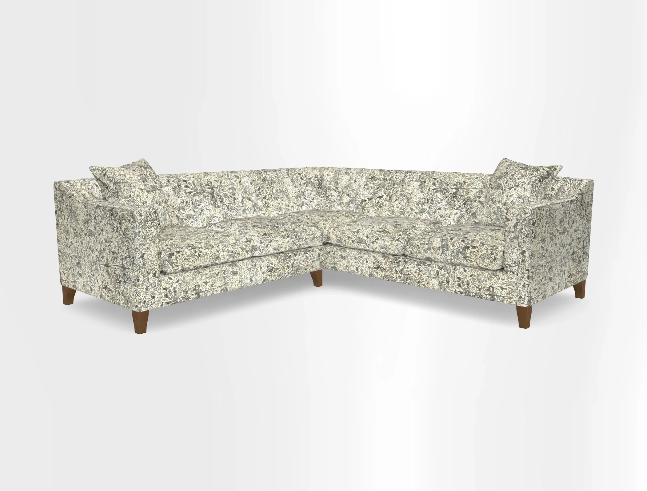 Haresfield Dipped Arm Corner Group LHF & RHF in Two Tone Plain Biscuit