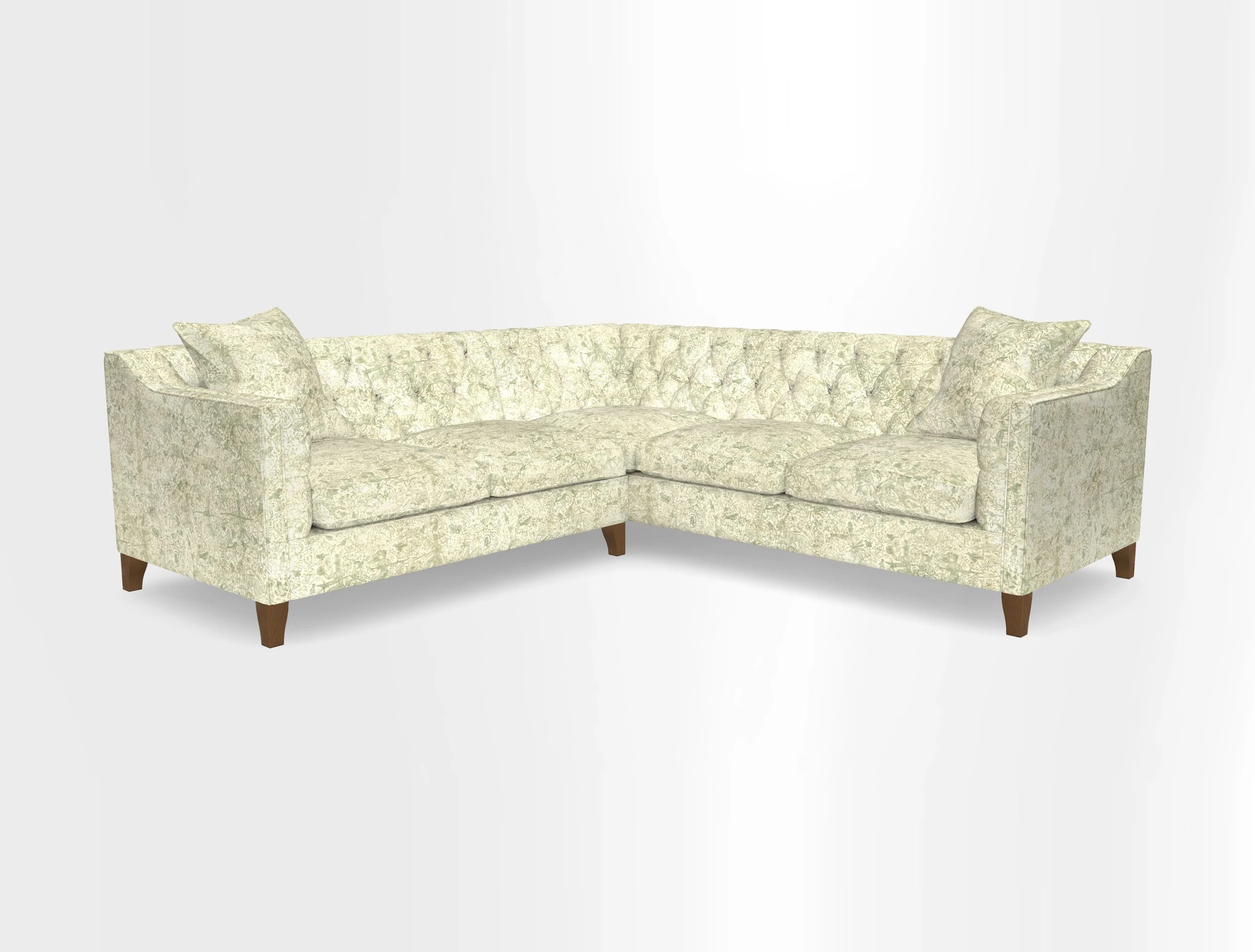 Haresfield Dipped Arm Corner Group LHF & RHF in Two Tone Plain Biscuit