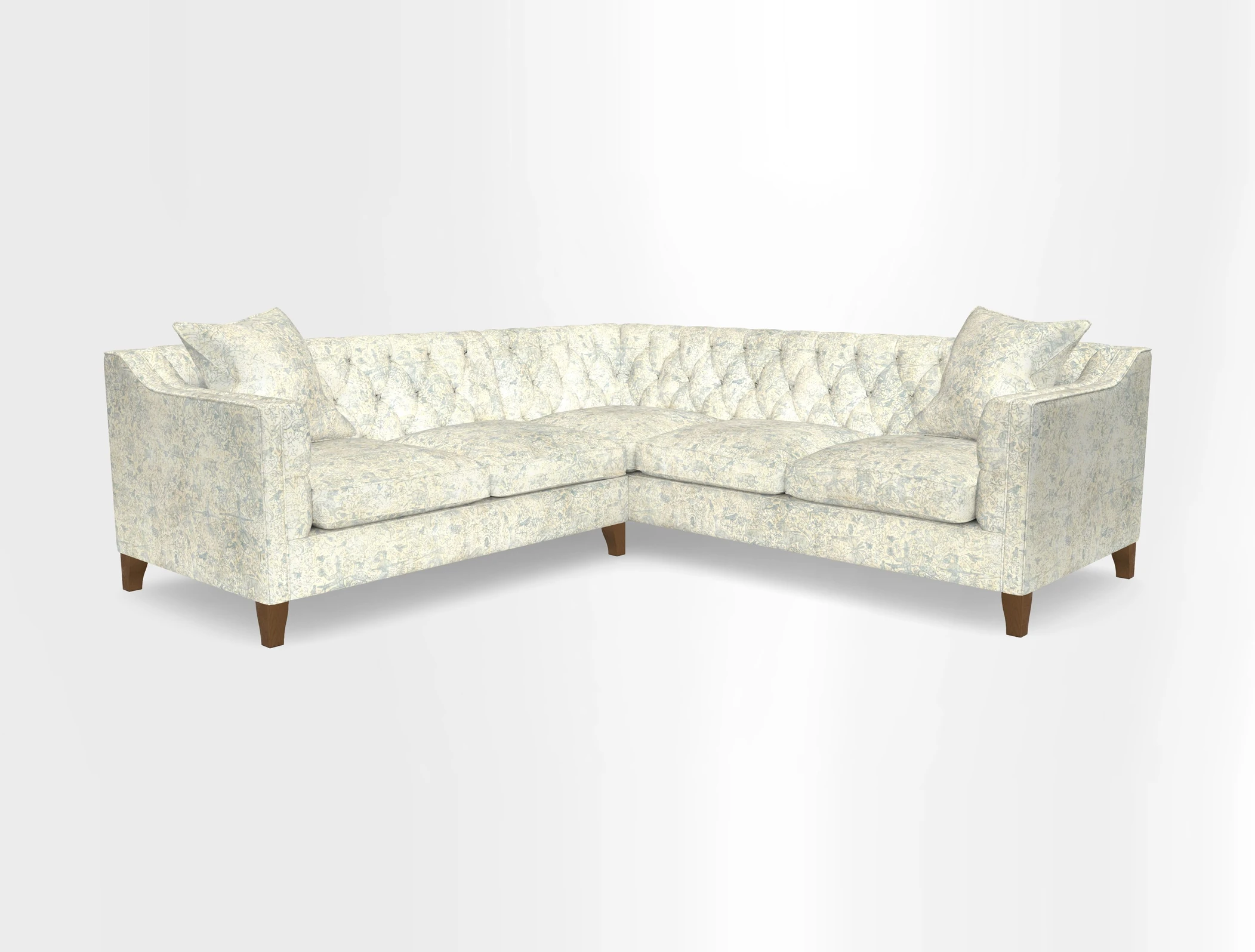 Haresfield Dipped Arm Corner Group LHF & RHF in Two Tone Plain Biscuit