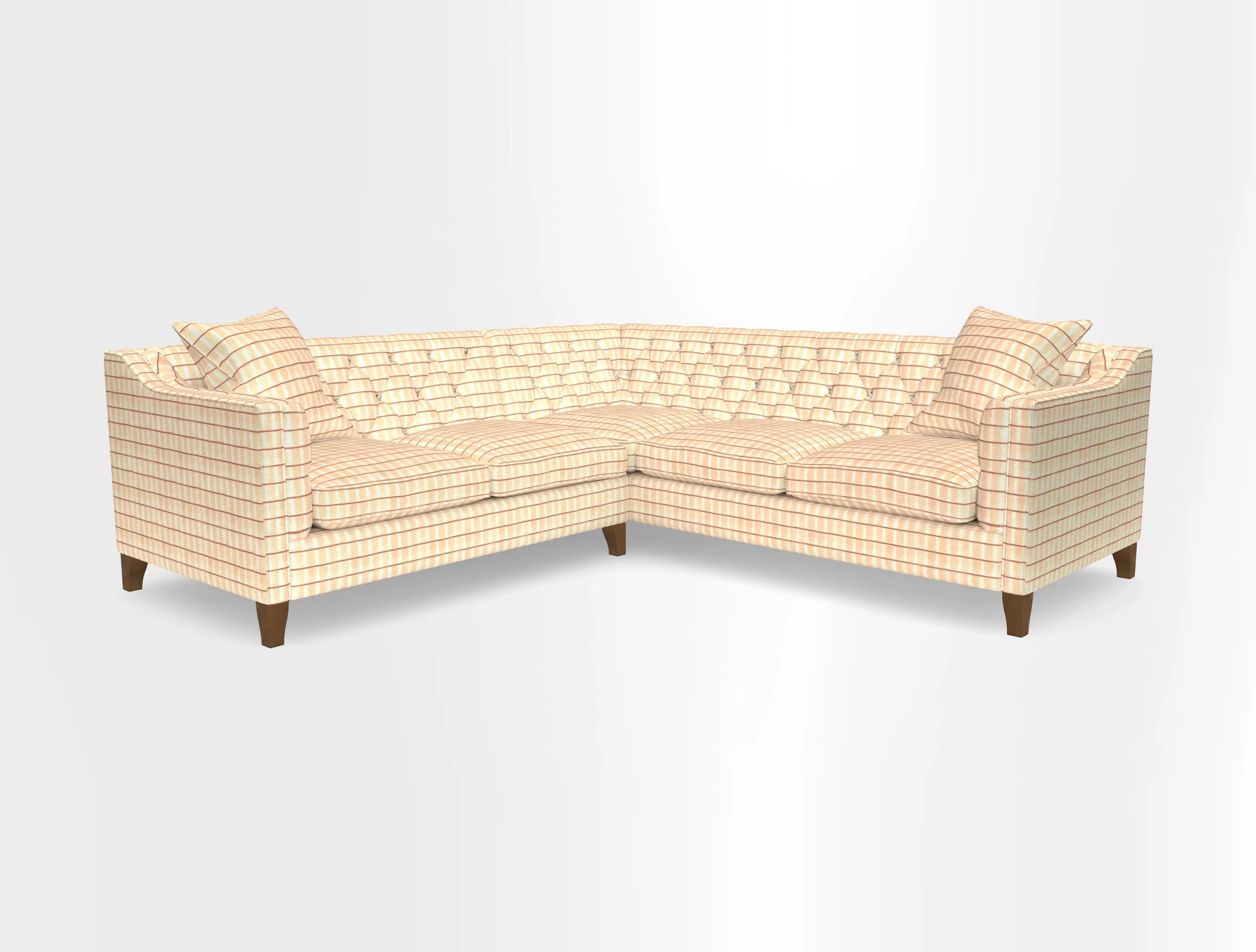Haresfield Dipped Arm Corner Group LHF & RHF in Two Tone Plain Biscuit