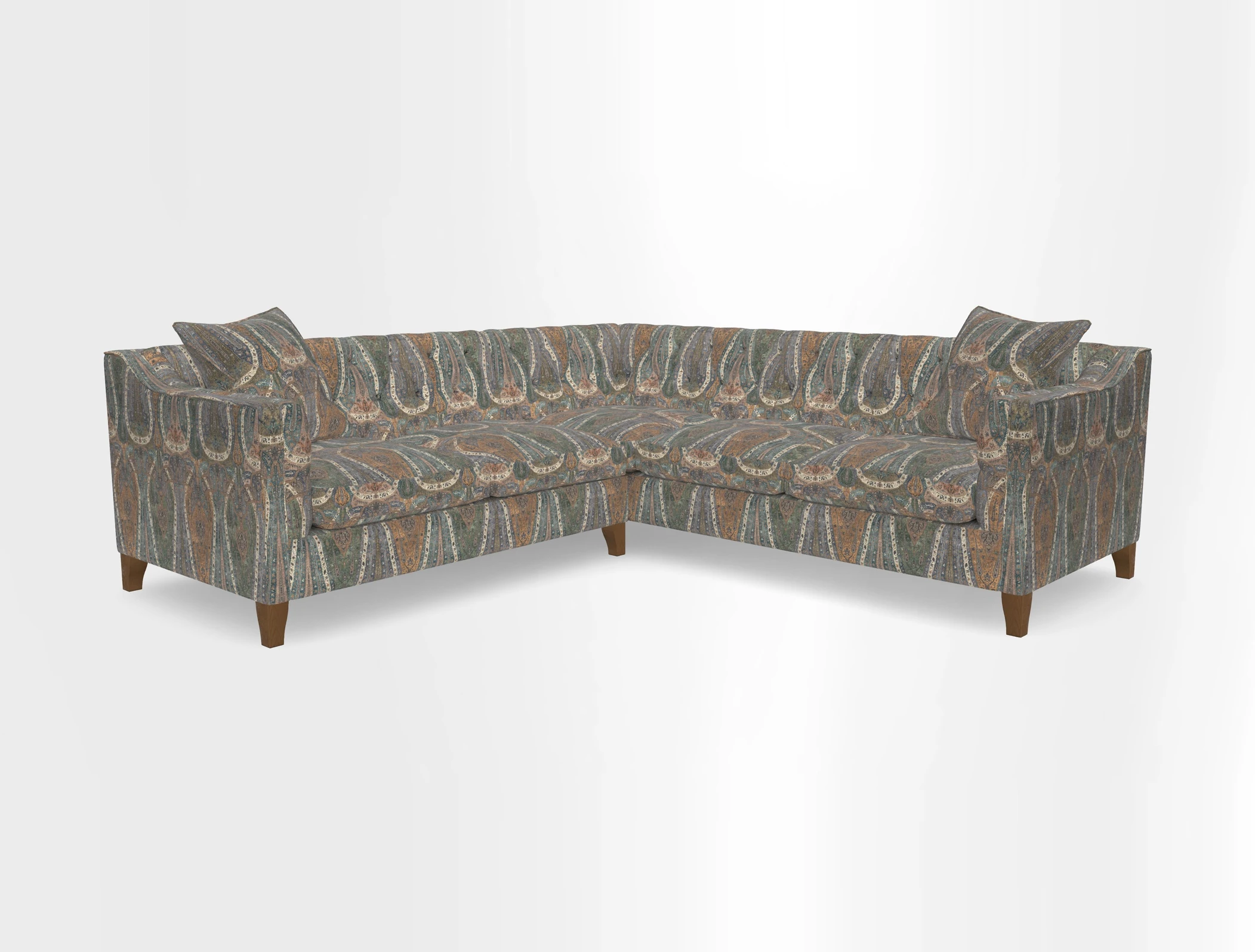 Haresfield Dipped Arm Corner Group LHF & RHF in Two Tone Plain Biscuit