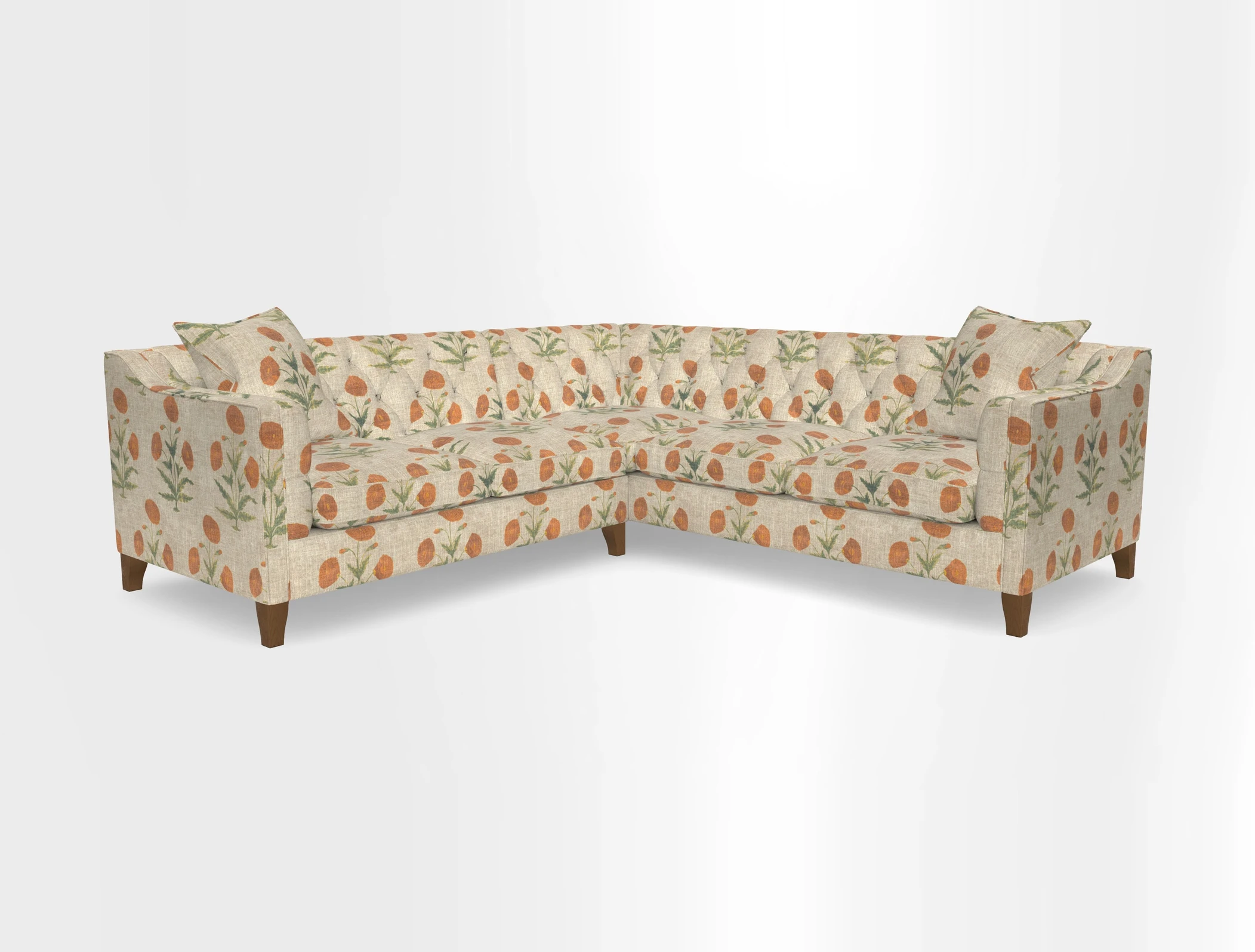 Haresfield Dipped Arm Corner Group LHF & RHF in Two Tone Plain Biscuit