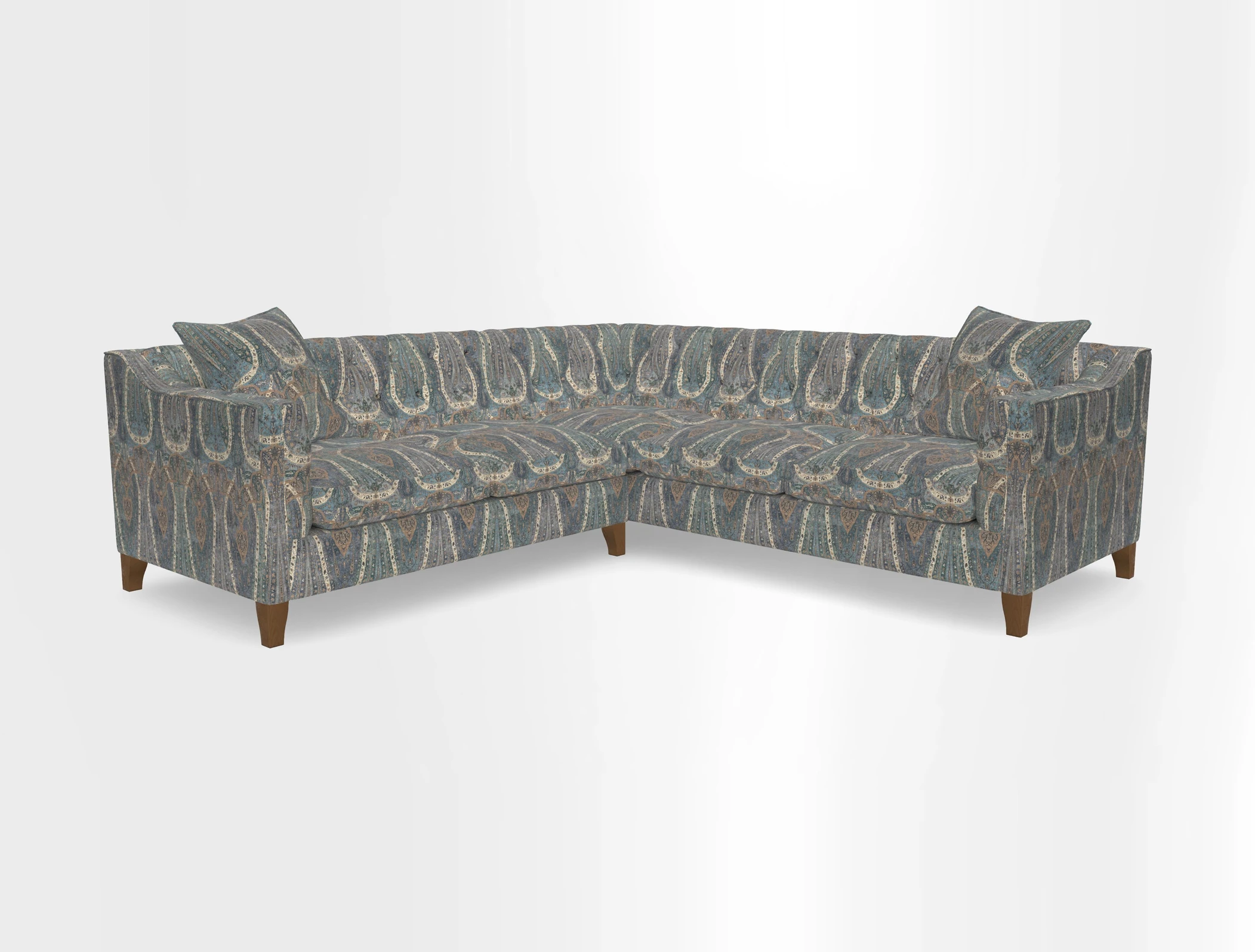 Haresfield Dipped Arm Corner Group LHF & RHF in Two Tone Plain Biscuit