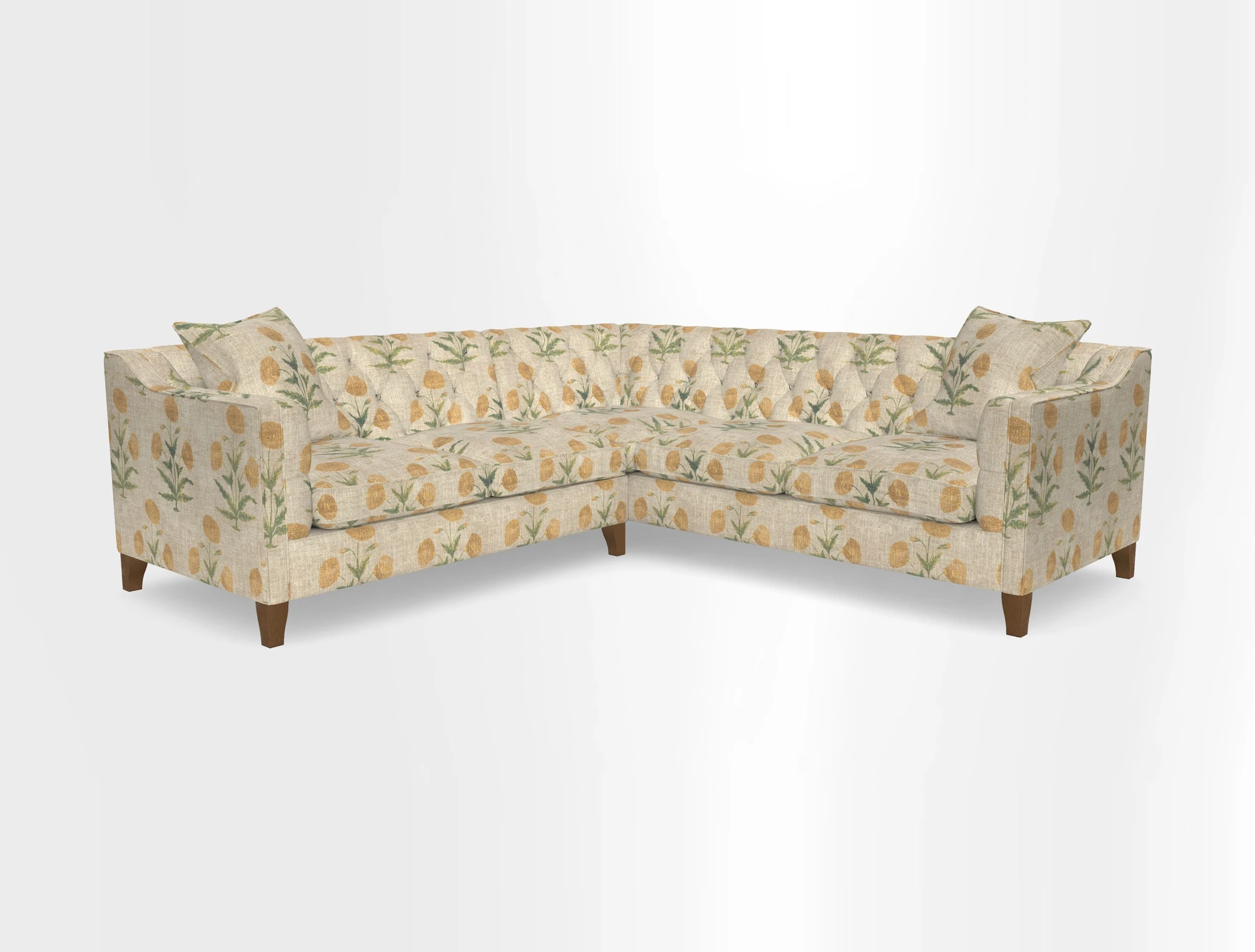 Haresfield Dipped Arm Corner Group LHF & RHF in Two Tone Plain Biscuit