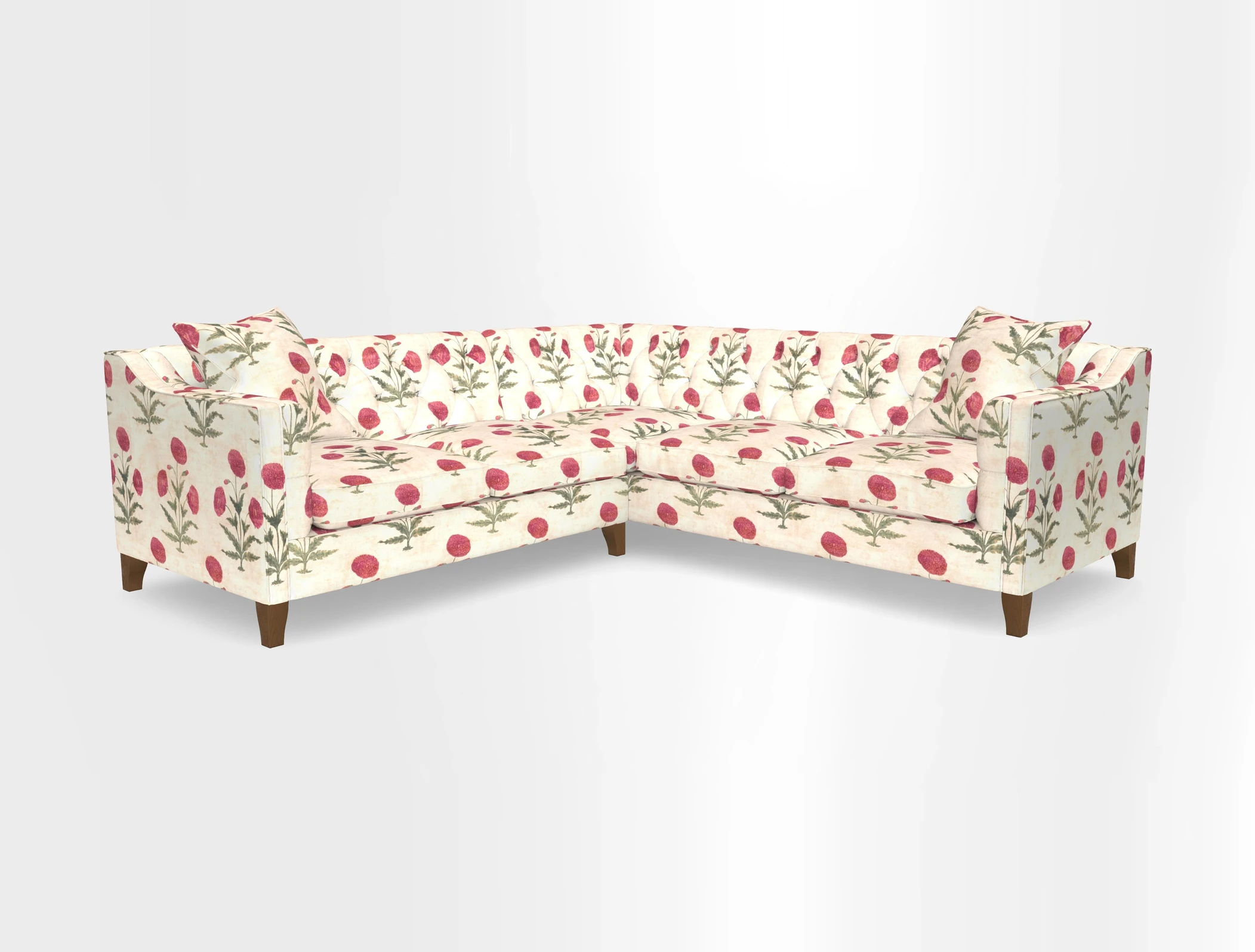 Haresfield Dipped Arm Corner Group LHF & RHF in Two Tone Plain Biscuit
