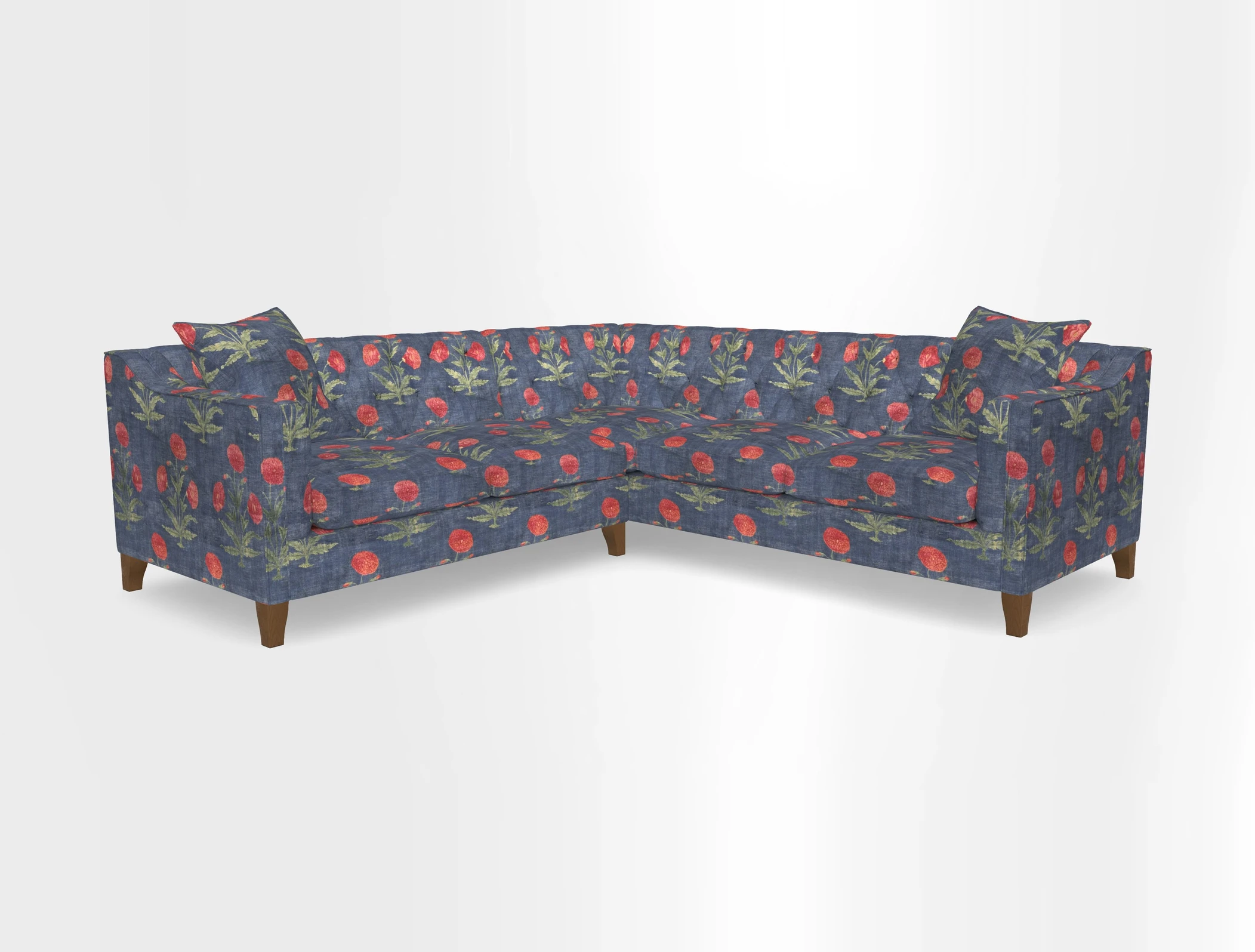 Haresfield Dipped Arm Corner Group LHF & RHF in Two Tone Plain Biscuit