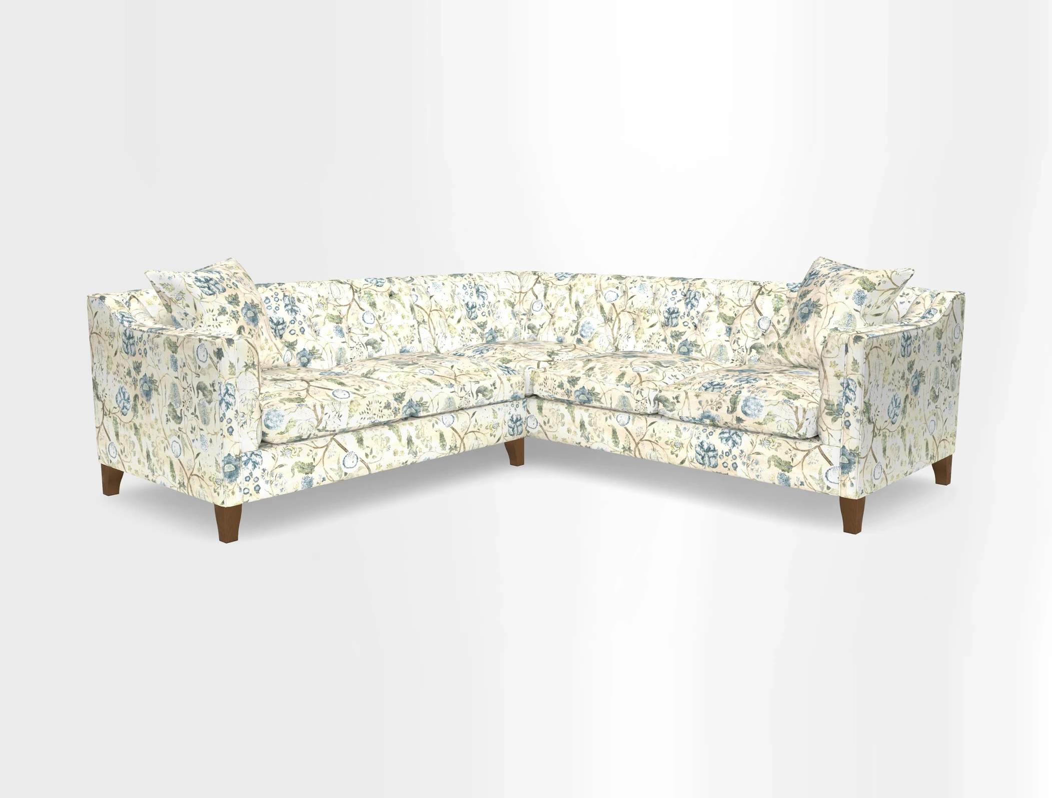 Haresfield Dipped Arm Corner Group LHF & RHF in Two Tone Plain Biscuit