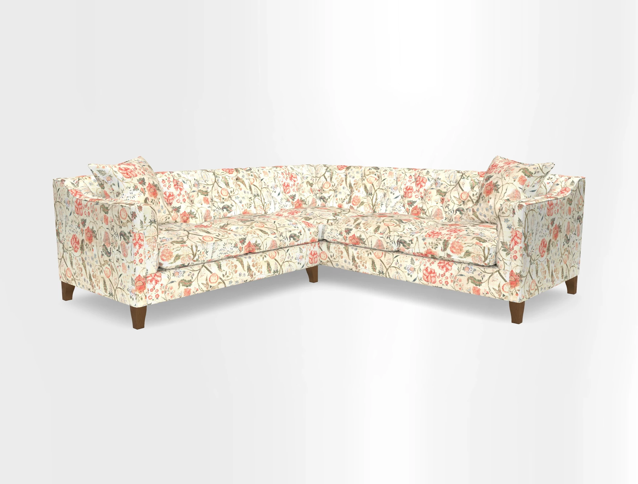 Haresfield Dipped Arm Corner Group LHF & RHF in Two Tone Plain Biscuit