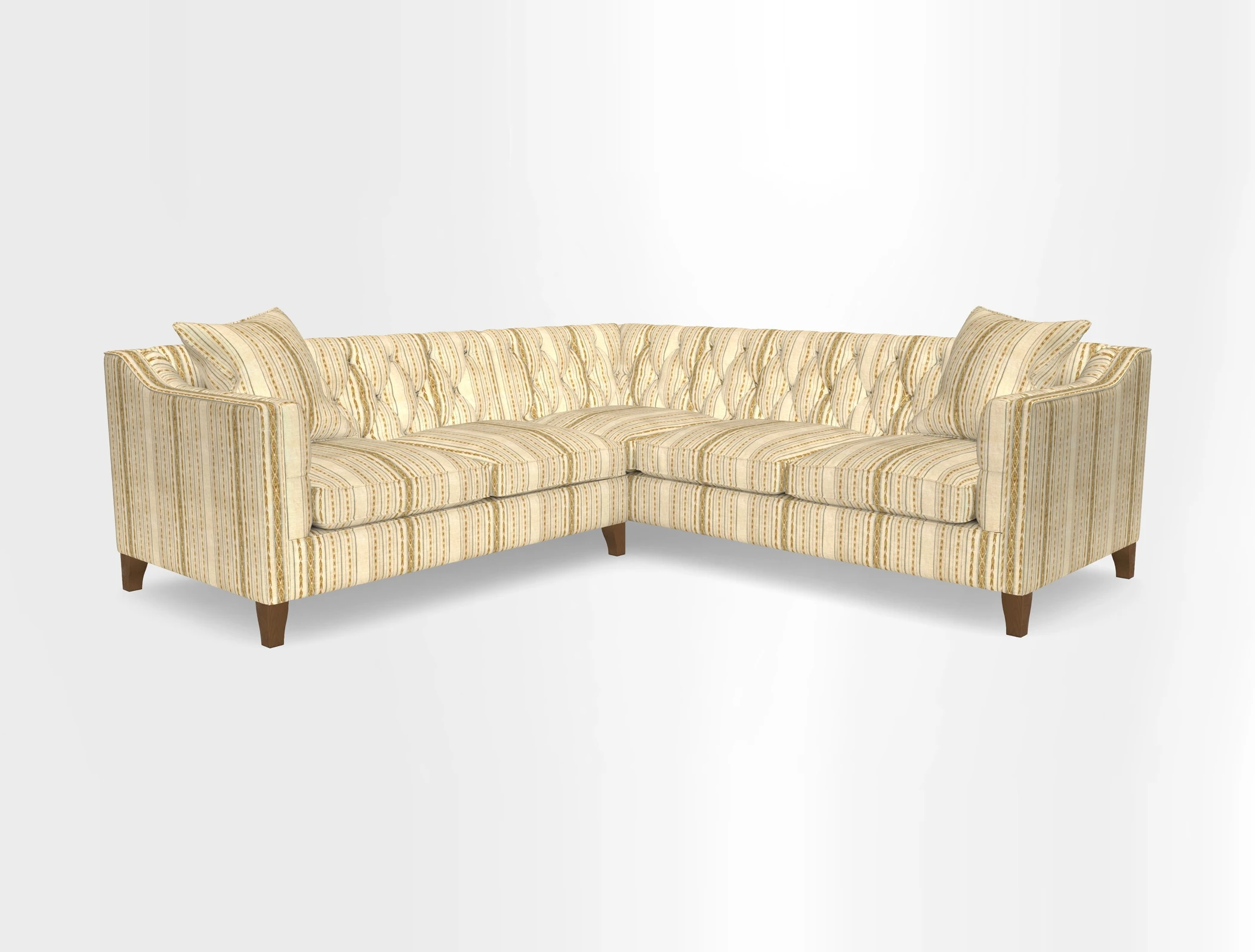 Haresfield Dipped Arm Corner Group LHF & RHF in Two Tone Plain Biscuit