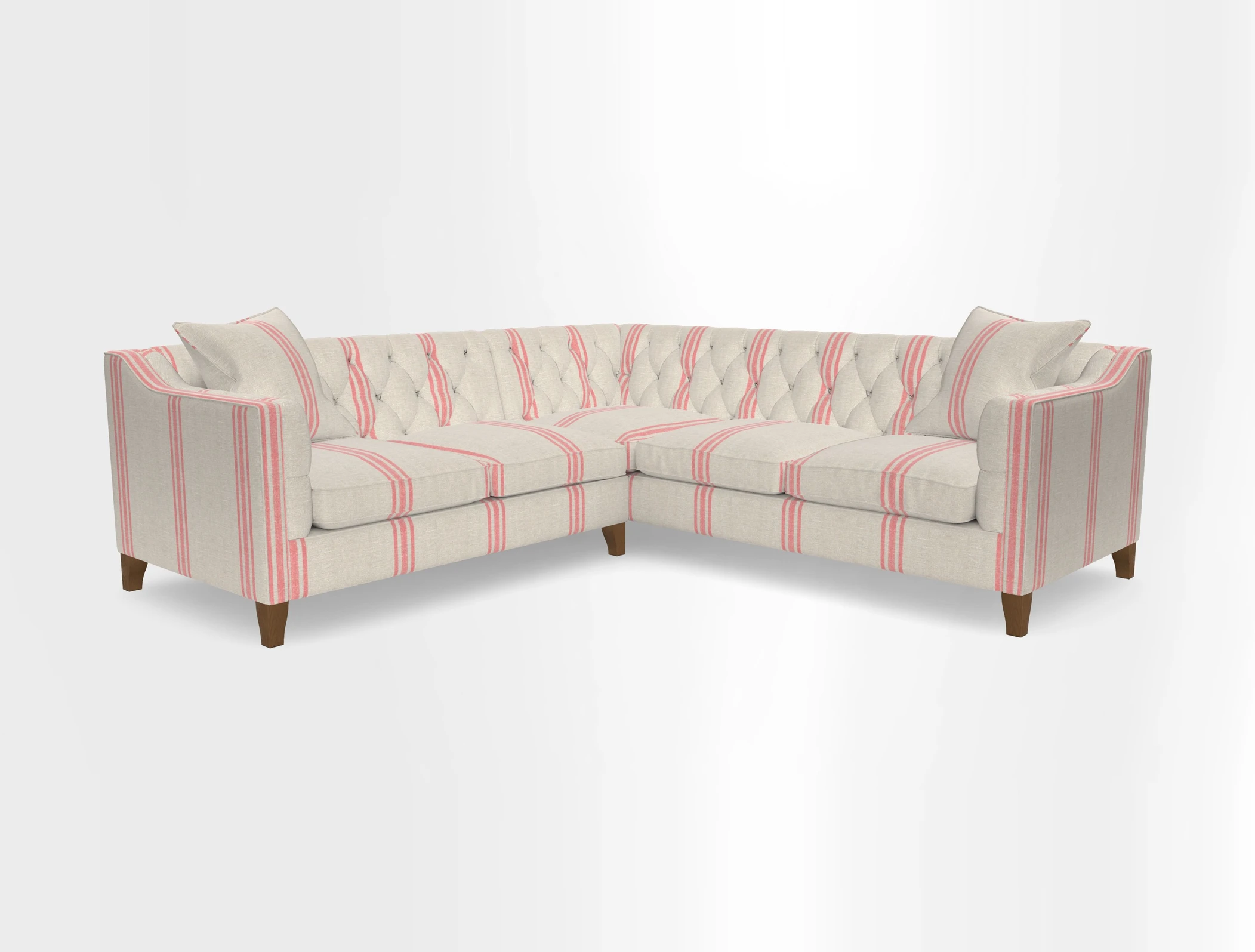 Haresfield Dipped Arm Corner Group LHF & RHF in Two Tone Plain Biscuit