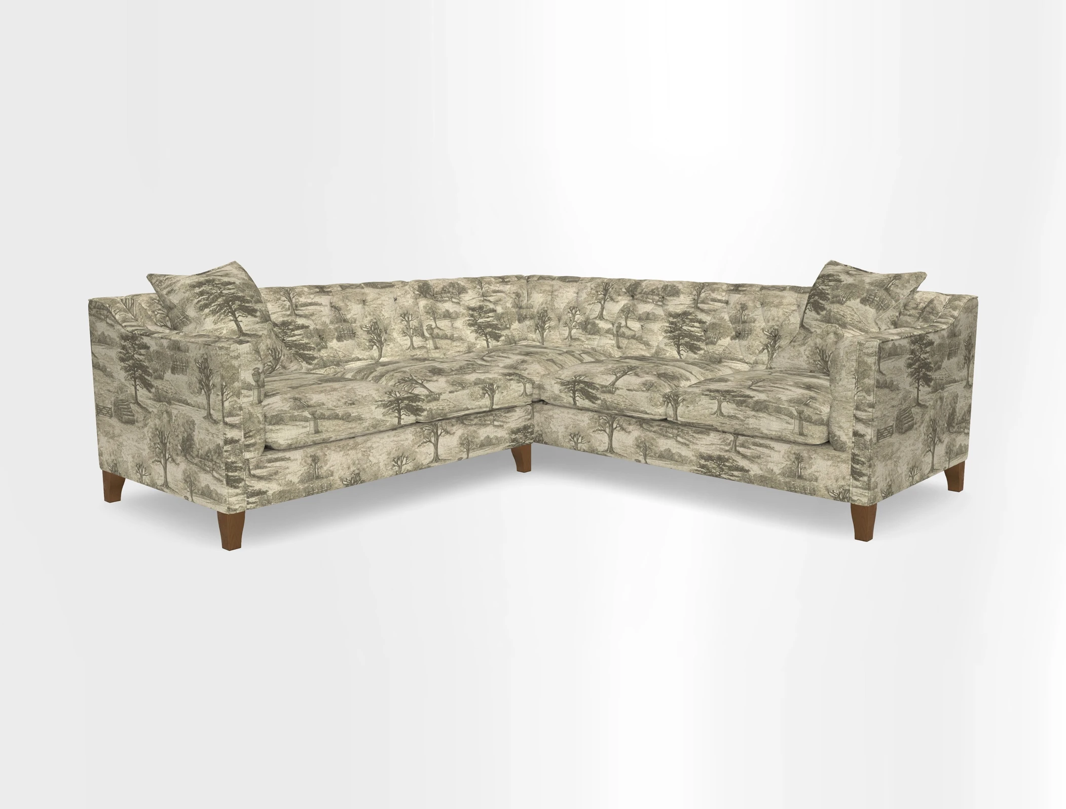 Haresfield Dipped Arm Corner Group LHF & RHF in Two Tone Plain Biscuit