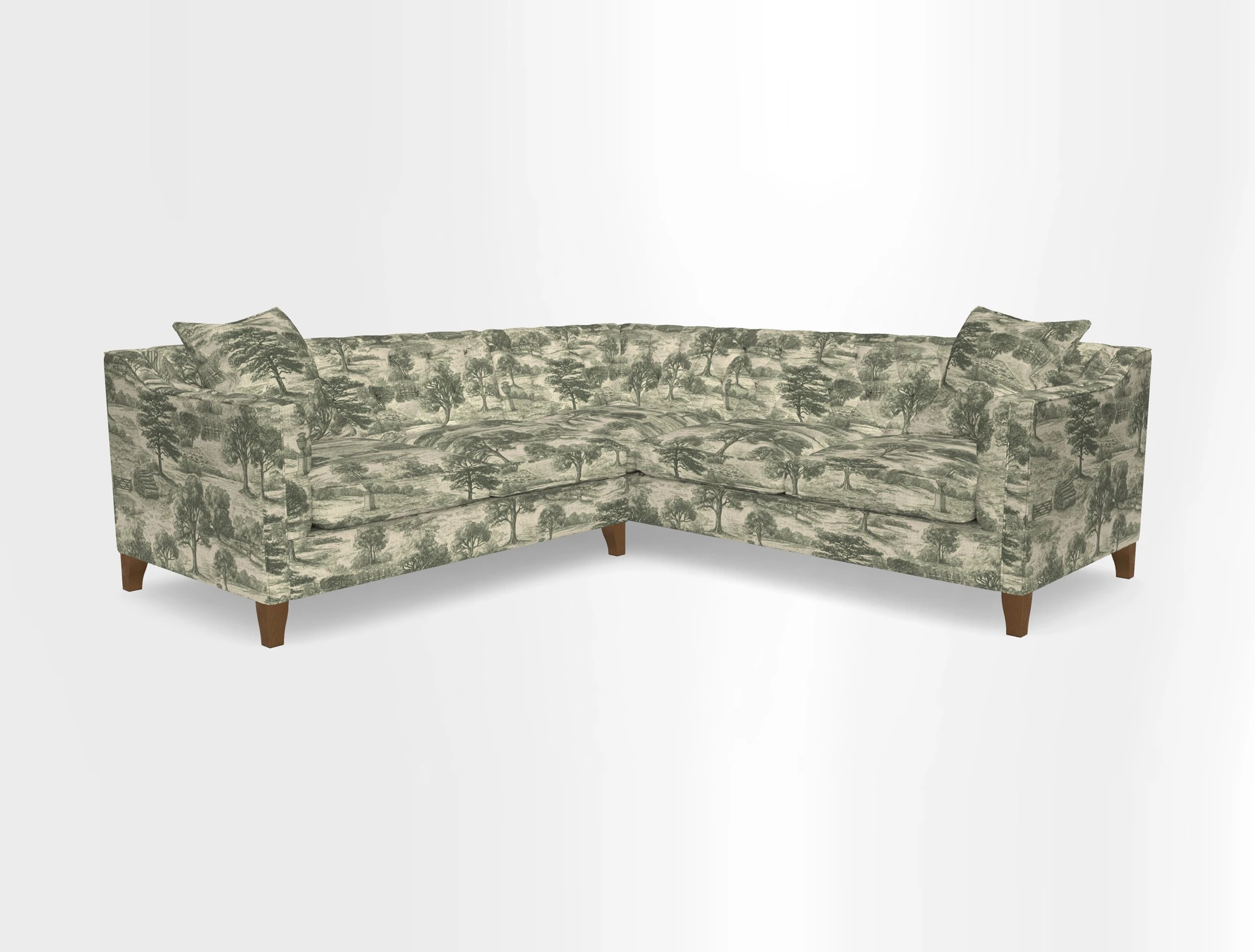 Haresfield Dipped Arm Corner Group LHF & RHF in Two Tone Plain Biscuit