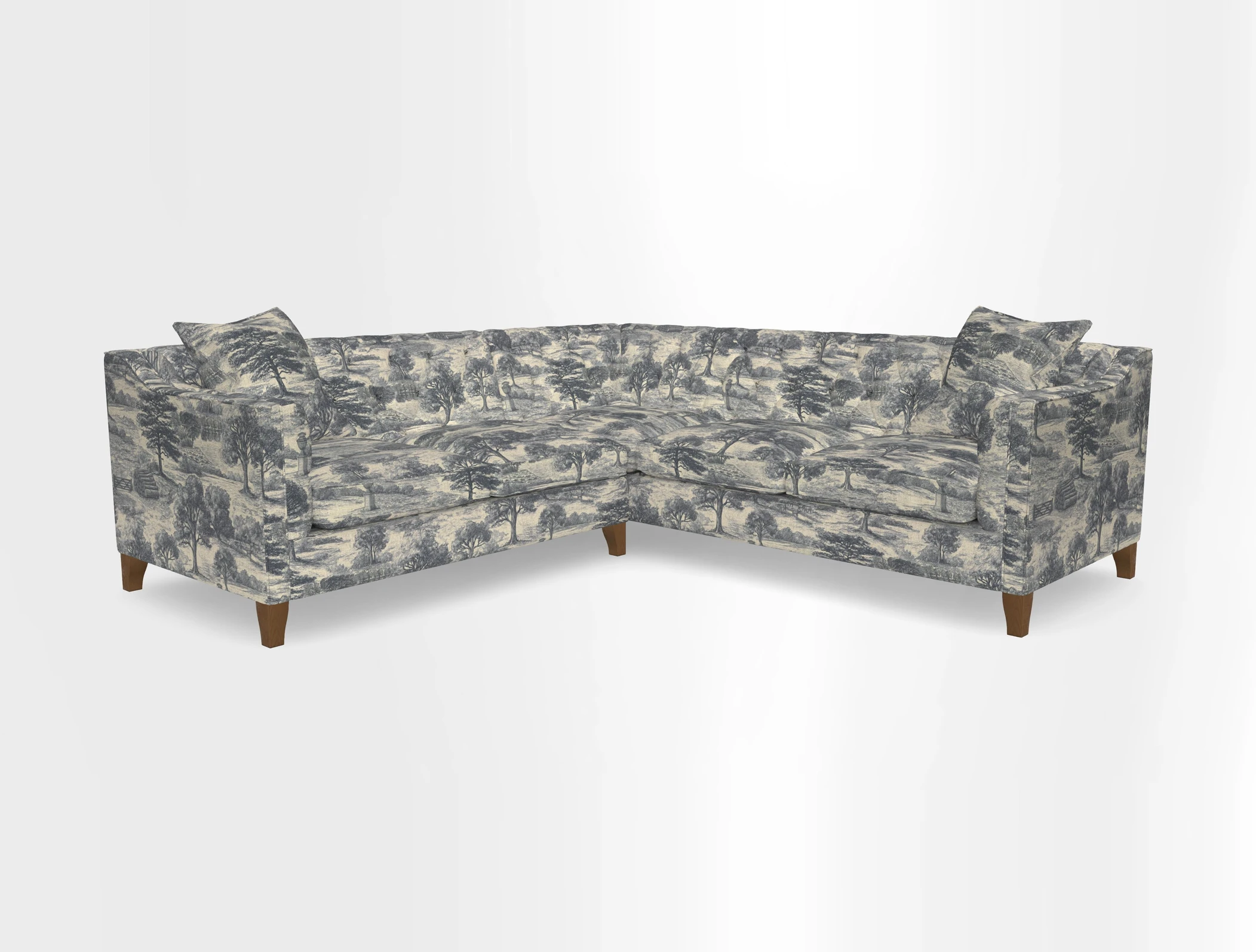 Haresfield Dipped Arm Corner Group LHF & RHF in Two Tone Plain Biscuit