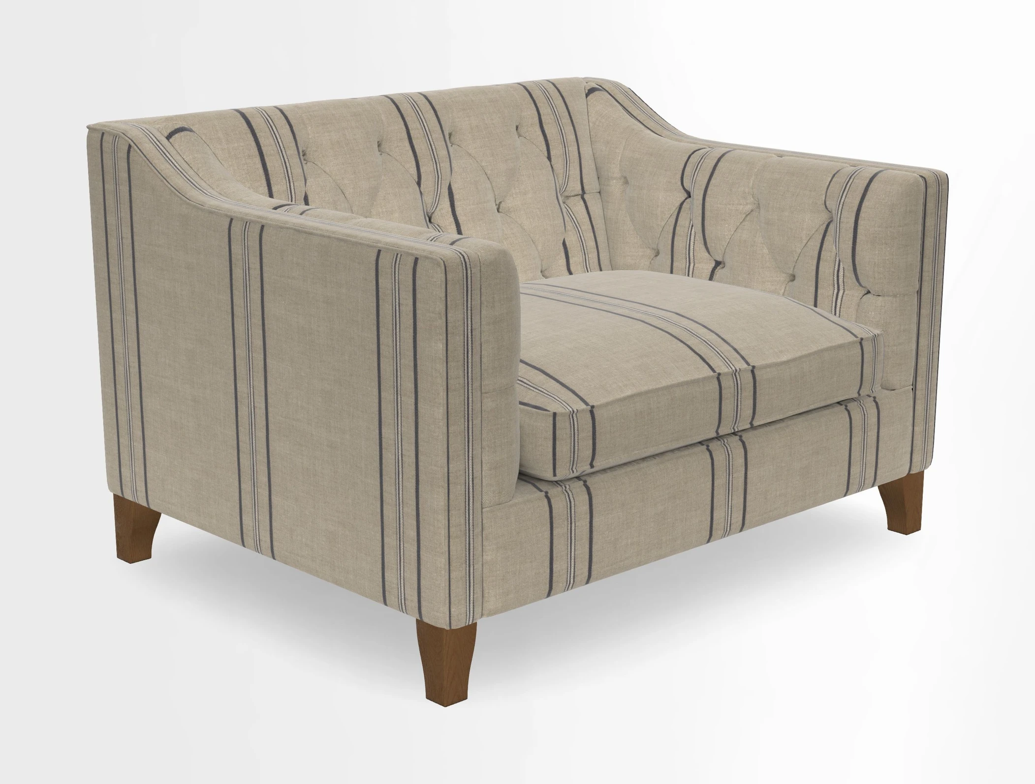 Haresfield Snuggler Dipped Arms in Mohair Lichen Seat Cushion in RHS Gertrude Jekyll Meadow Flower Olive and Scatters in RHS Gertrude Jekyll Folklore Olive