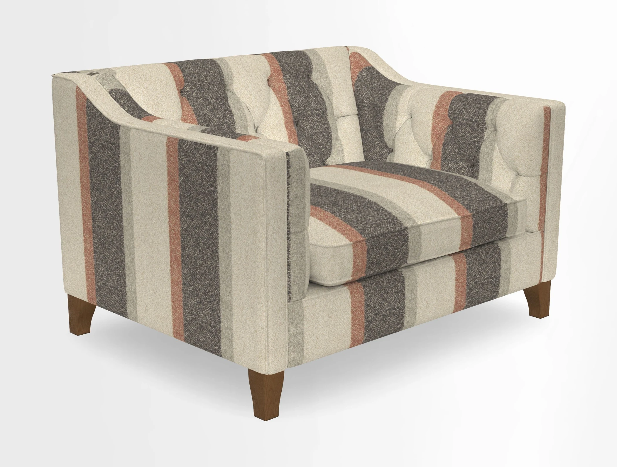 Haresfield Snuggler Dipped Arms in Mohair Lichen Seat Cushion in RHS Gertrude Jekyll Meadow Flower Olive and Scatters in RHS Gertrude Jekyll Folklore Olive