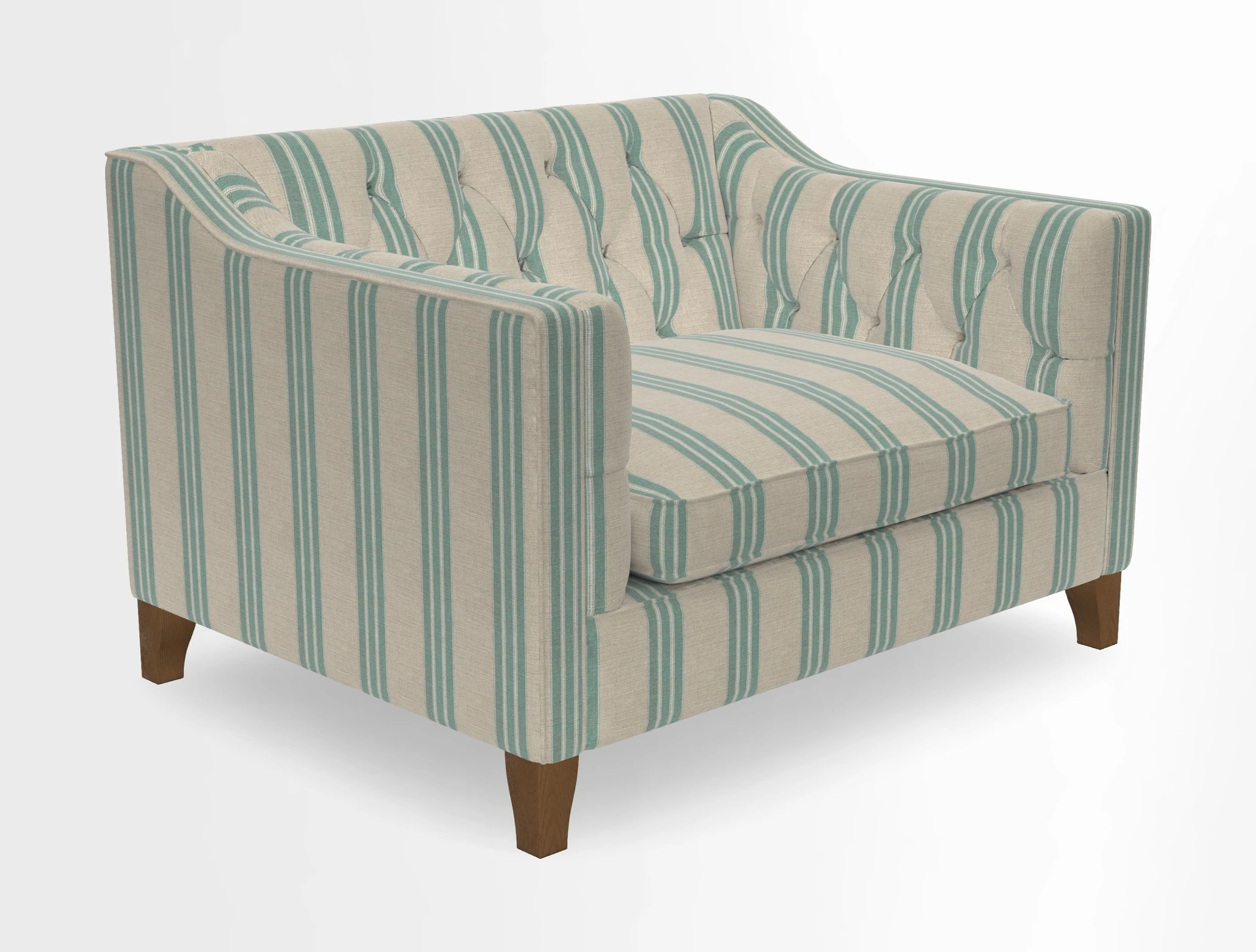 Haresfield Snuggler Dipped Arms in Mohair Lichen Seat Cushion in RHS Gertrude Jekyll Meadow Flower Olive and Scatters in RHS Gertrude Jekyll Folklore Olive