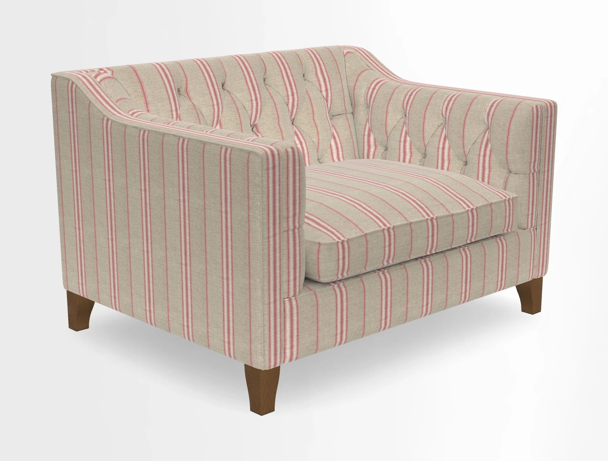 Haresfield Snuggler Dipped Arms in Mohair Lichen Seat Cushion in RHS Gertrude Jekyll Meadow Flower Olive and Scatters in RHS Gertrude Jekyll Folklore Olive