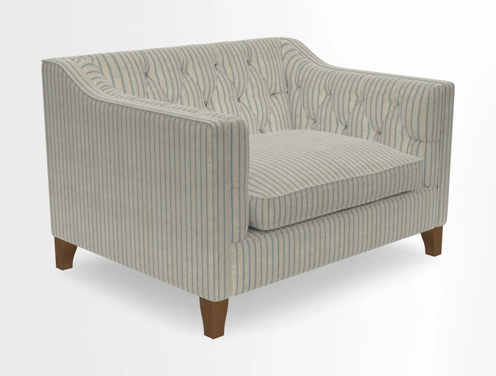 Haresfield Snuggler Dipped Arms in Mohair Lichen Seat Cushion in RHS Gertrude Jekyll Meadow Flower Olive and Scatters in RHS Gertrude Jekyll Folklore Olive