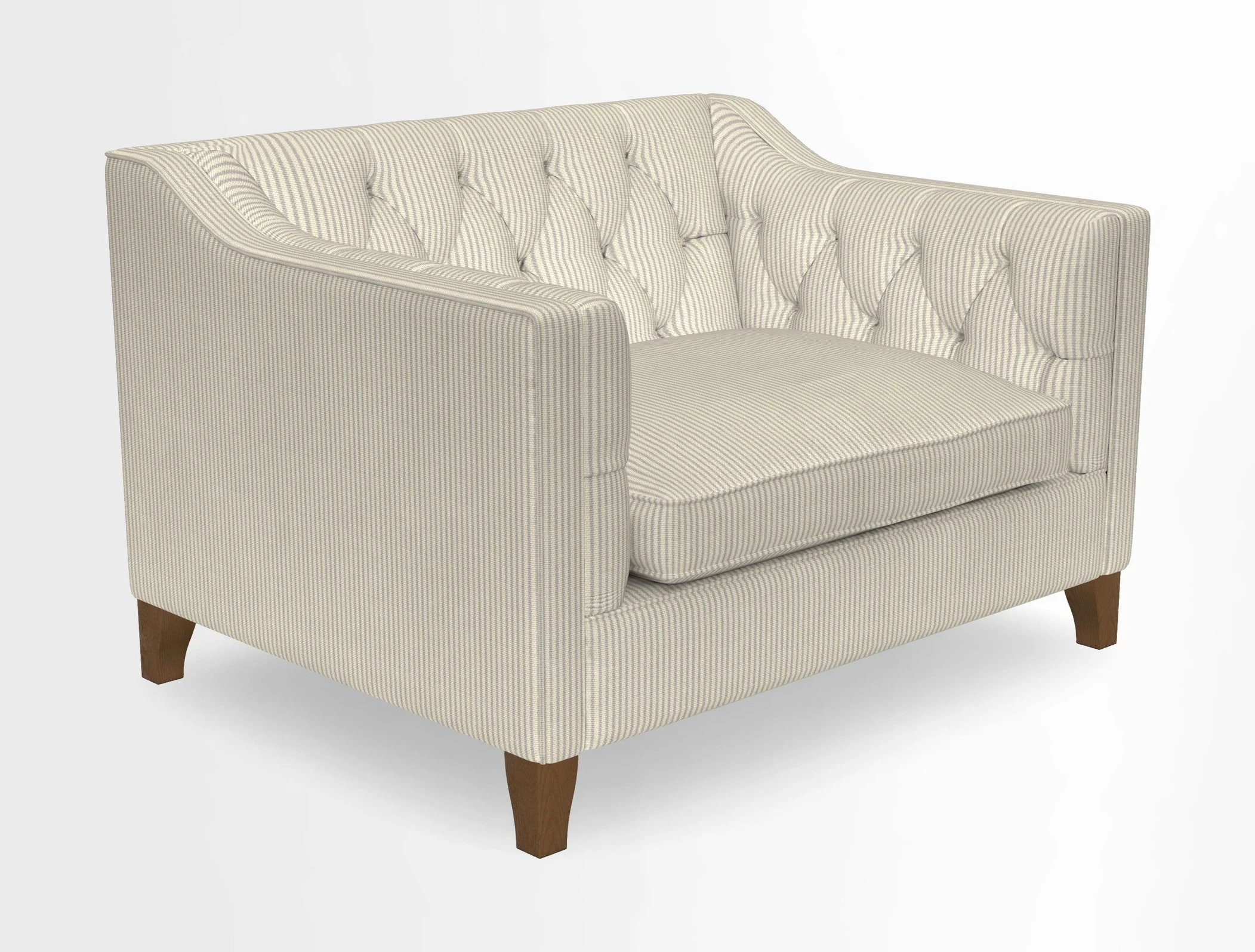 Haresfield Snuggler Dipped Arms in Mohair Lichen Seat Cushion in RHS Gertrude Jekyll Meadow Flower Olive and Scatters in RHS Gertrude Jekyll Folklore Olive