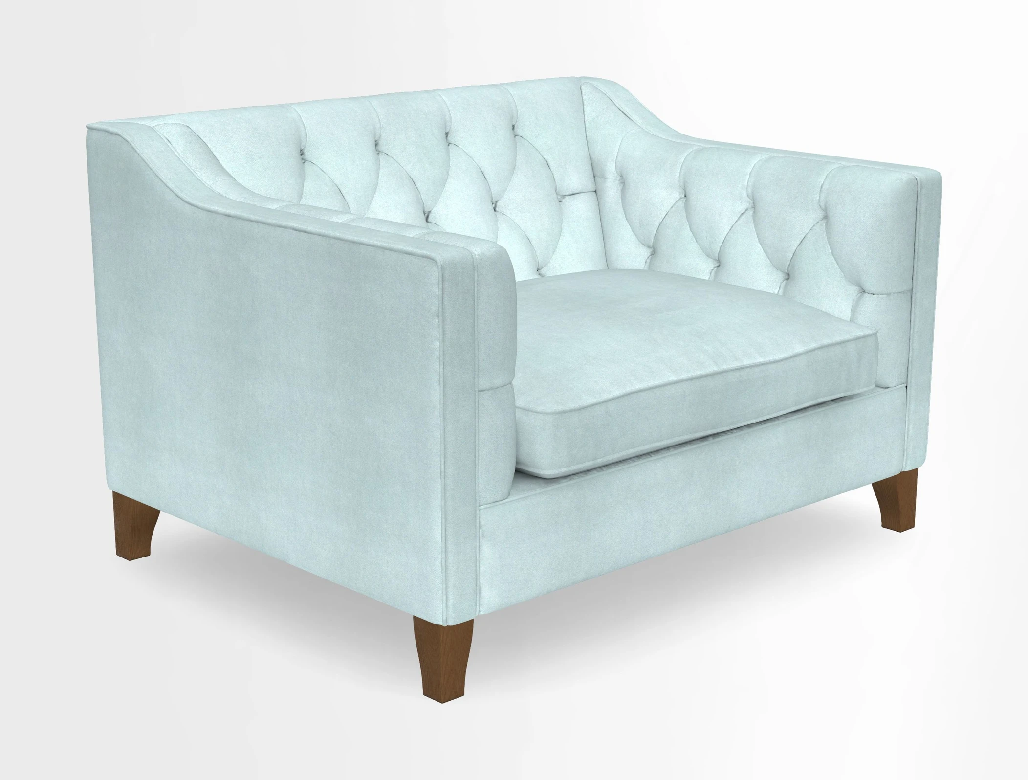 Haresfield Snuggler Dipped Arms in Mohair Lichen Seat Cushion in RHS Gertrude Jekyll Meadow Flower Olive and Scatters in RHS Gertrude Jekyll Folklore Olive