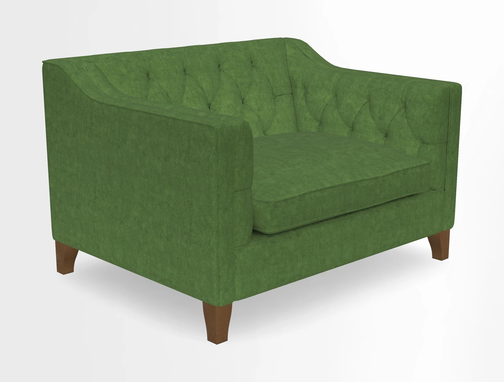 Haresfield Snuggler Dipped Arms in Mohair Lichen Seat Cushion in RHS Gertrude Jekyll Meadow Flower Olive and Scatters in RHS Gertrude Jekyll Folklore Olive