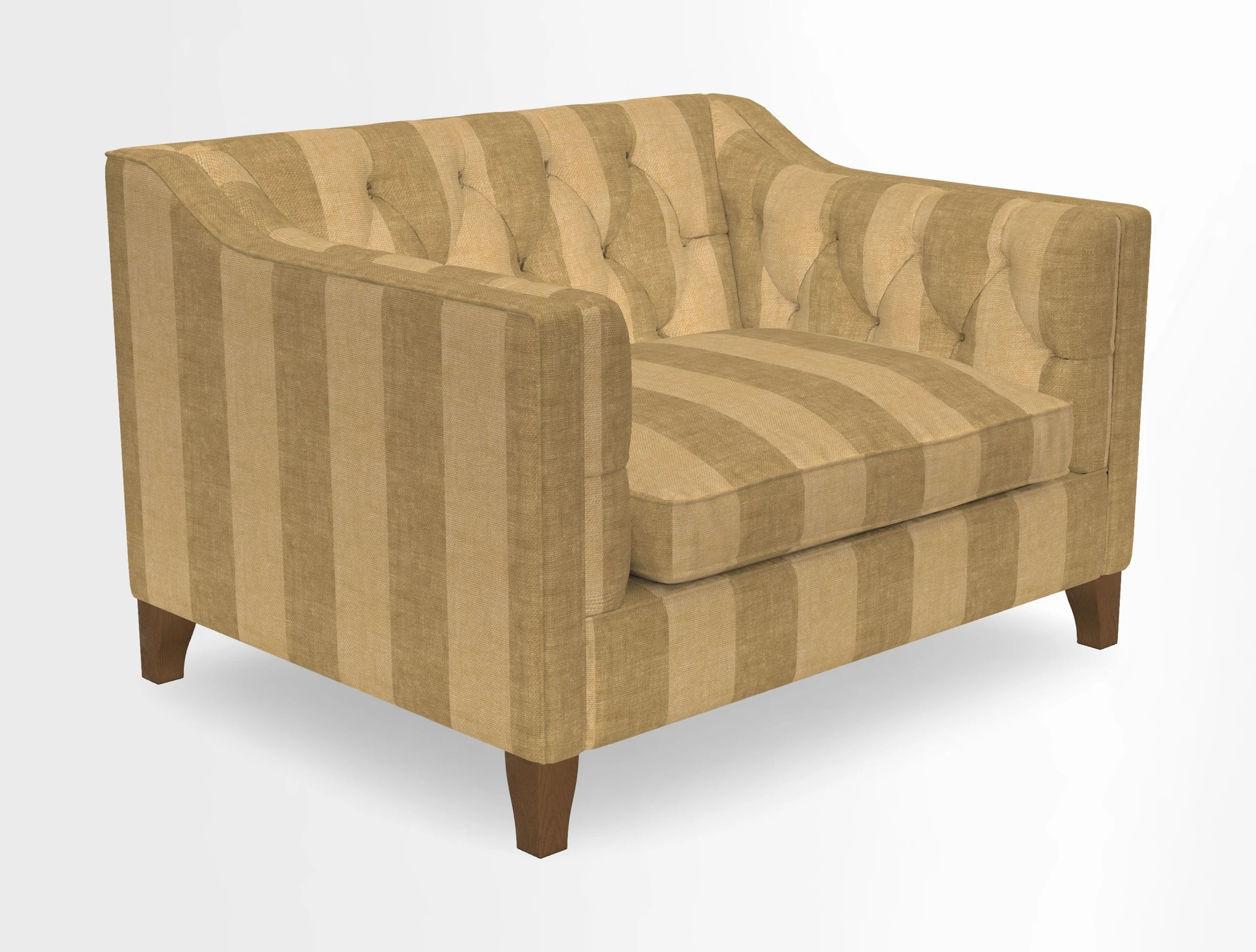 Haresfield Snuggler Dipped Arms in Mohair Lichen Seat Cushion in RHS Gertrude Jekyll Meadow Flower Olive and Scatters in RHS Gertrude Jekyll Folklore Olive