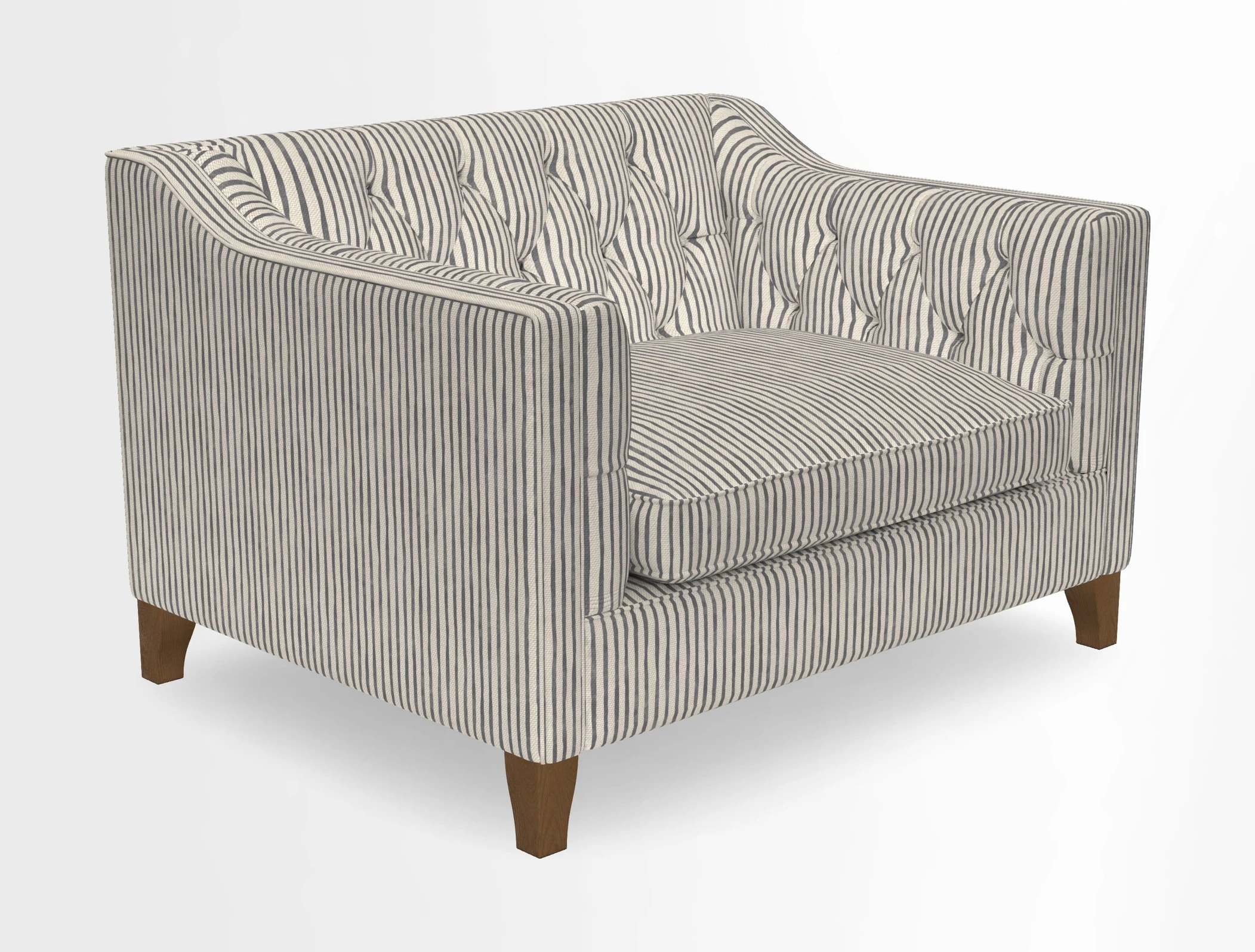 Haresfield Snuggler Dipped Arms in Mohair Lichen Seat Cushion in RHS Gertrude Jekyll Meadow Flower Olive and Scatters in RHS Gertrude Jekyll Folklore Olive