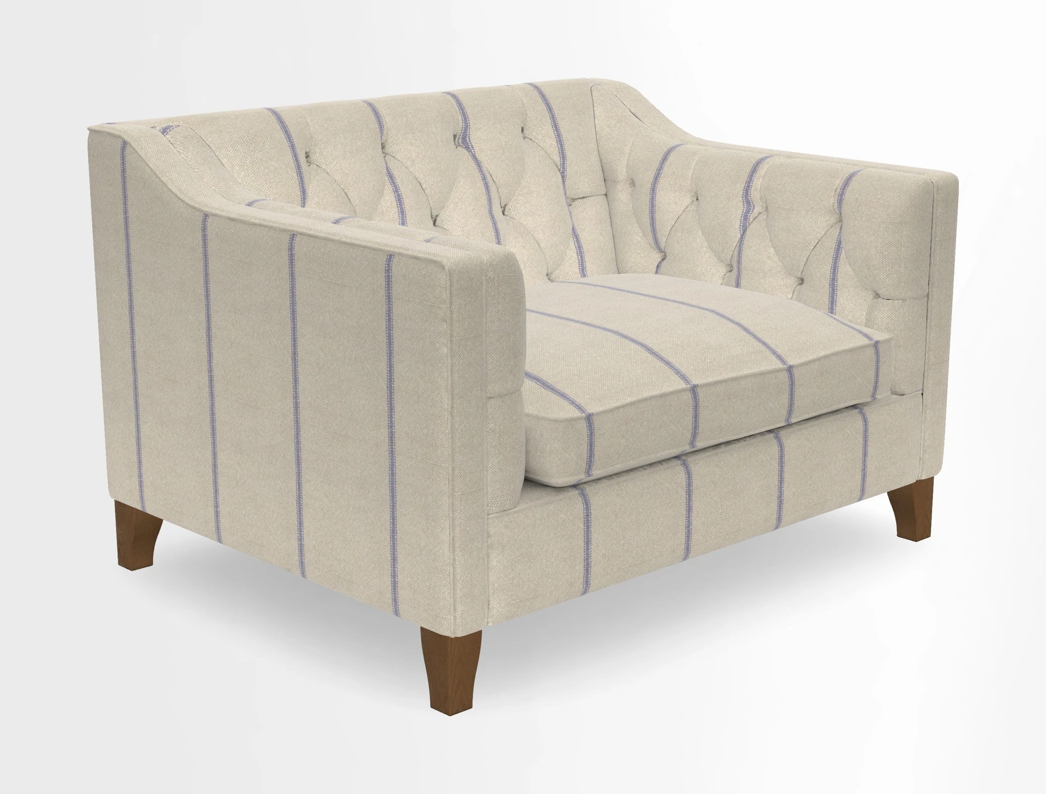 Haresfield Snuggler Dipped Arms in Mohair Lichen Seat Cushion in RHS Gertrude Jekyll Meadow Flower Olive and Scatters in RHS Gertrude Jekyll Folklore Olive