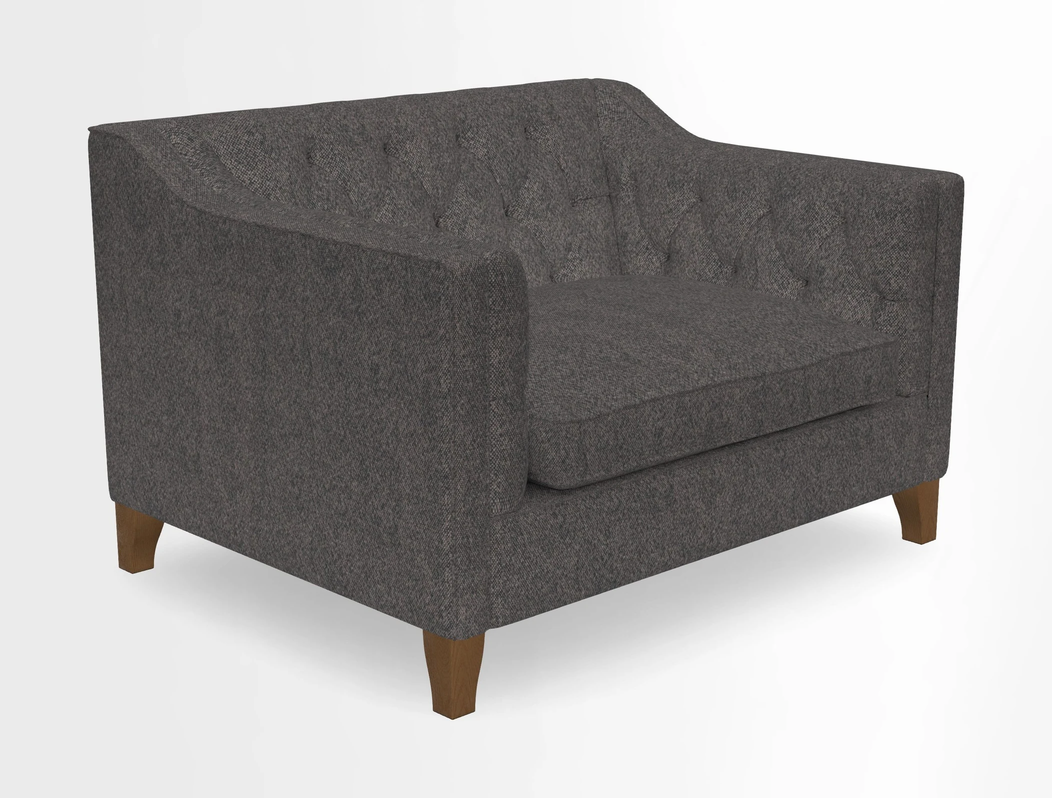 Haresfield Snuggler Dipped Arms in Mohair Lichen Seat Cushion in RHS Gertrude Jekyll Meadow Flower Olive and Scatters in RHS Gertrude Jekyll Folklore Olive