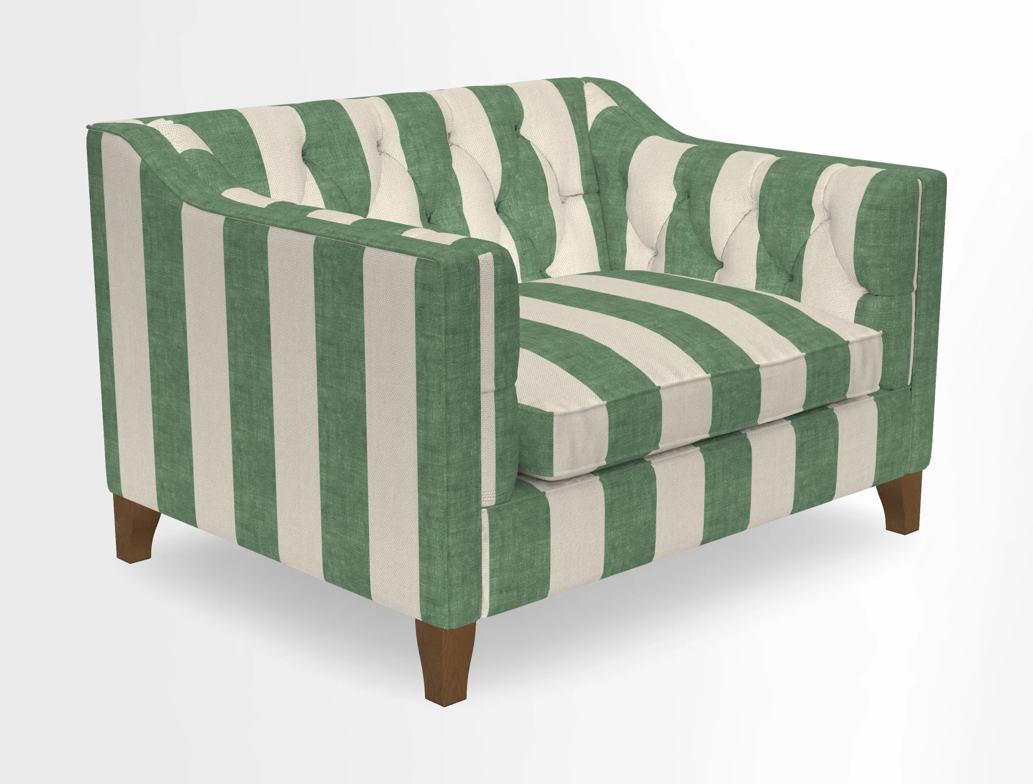Haresfield Snuggler Dipped Arms in Mohair Lichen Seat Cushion in RHS Gertrude Jekyll Meadow Flower Olive and Scatters in RHS Gertrude Jekyll Folklore Olive