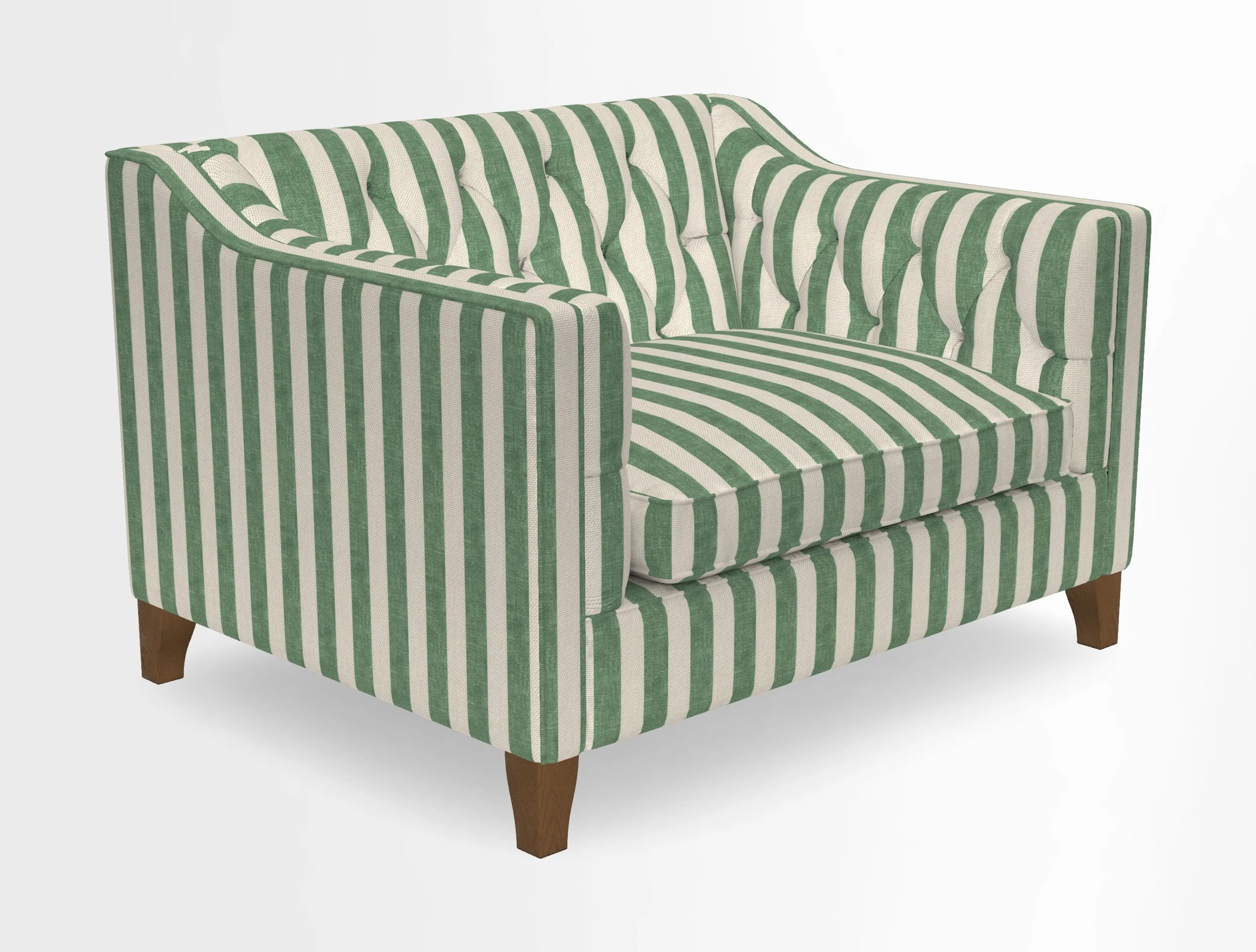 Haresfield Snuggler Dipped Arms in Mohair Lichen Seat Cushion in RHS Gertrude Jekyll Meadow Flower Olive and Scatters in RHS Gertrude Jekyll Folklore Olive