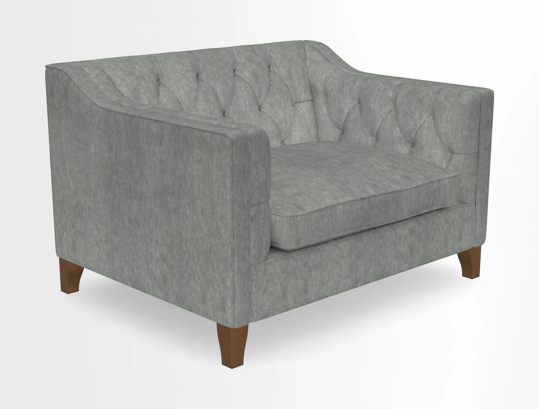 Haresfield Snuggler Dipped Arms in Mohair Lichen Seat Cushion in RHS Gertrude Jekyll Meadow Flower Olive and Scatters in RHS Gertrude Jekyll Folklore Olive