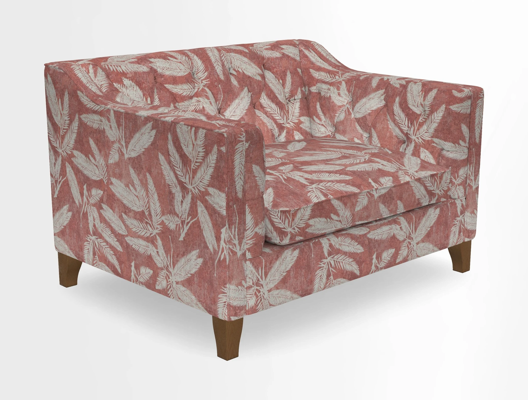 Haresfield Snuggler Dipped Arms in Mohair Lichen Seat Cushion in RHS Gertrude Jekyll Meadow Flower Olive and Scatters in RHS Gertrude Jekyll Folklore Olive