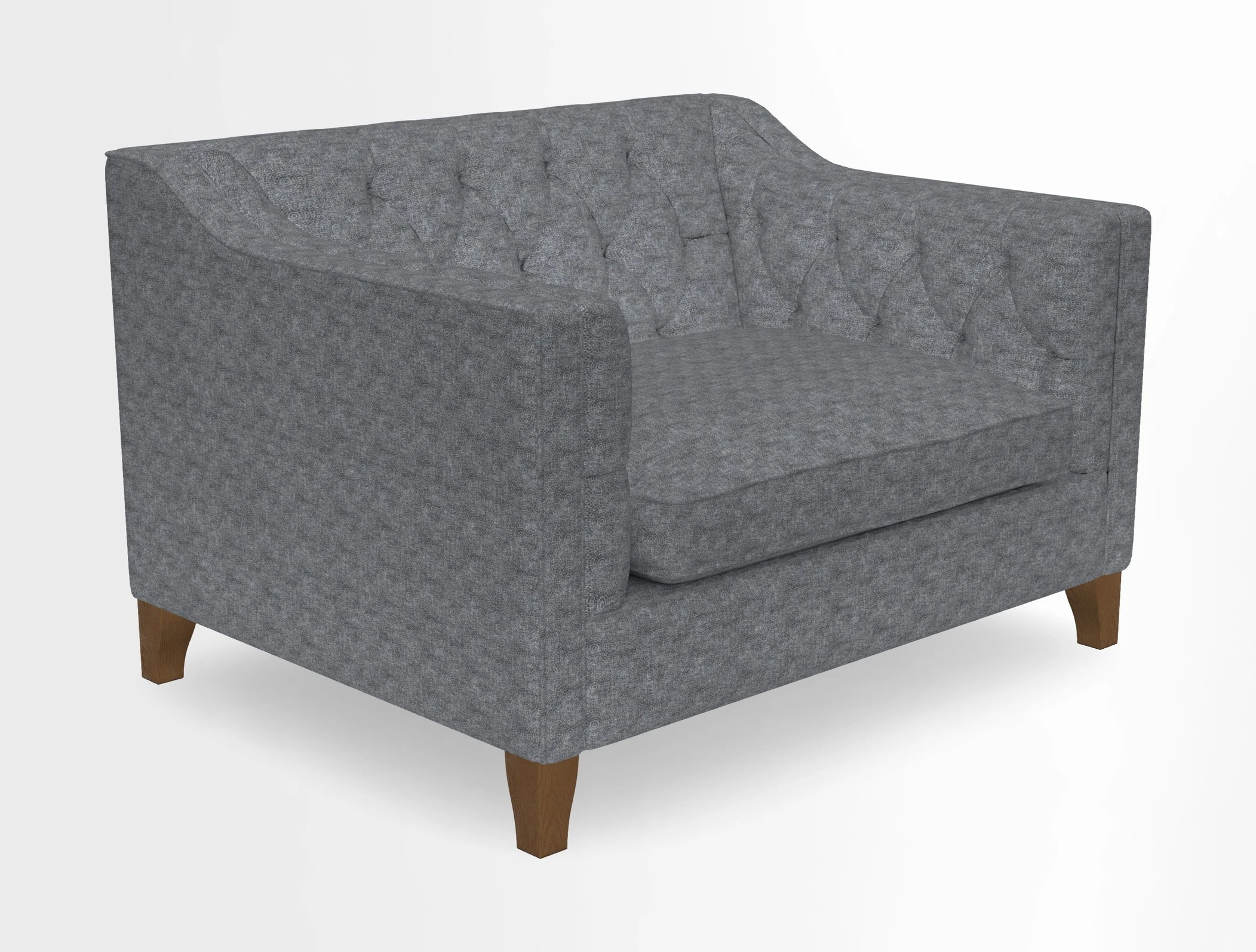 Haresfield Snuggler Dipped Arms in Mohair Lichen Seat Cushion in RHS Gertrude Jekyll Meadow Flower Olive and Scatters in RHS Gertrude Jekyll Folklore Olive