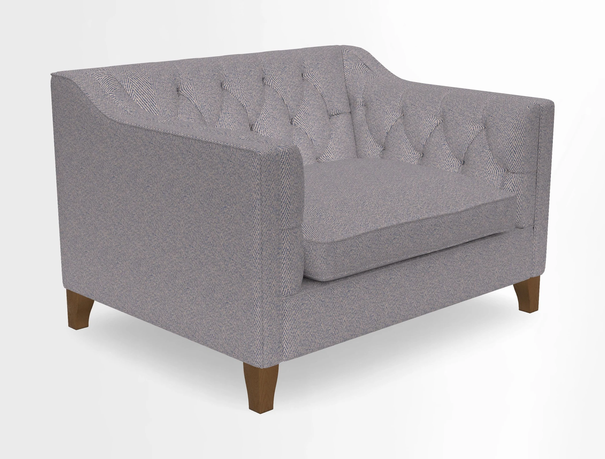 Haresfield Snuggler Dipped Arms in Mohair Lichen Seat Cushion in RHS Gertrude Jekyll Meadow Flower Olive and Scatters in RHS Gertrude Jekyll Folklore Olive