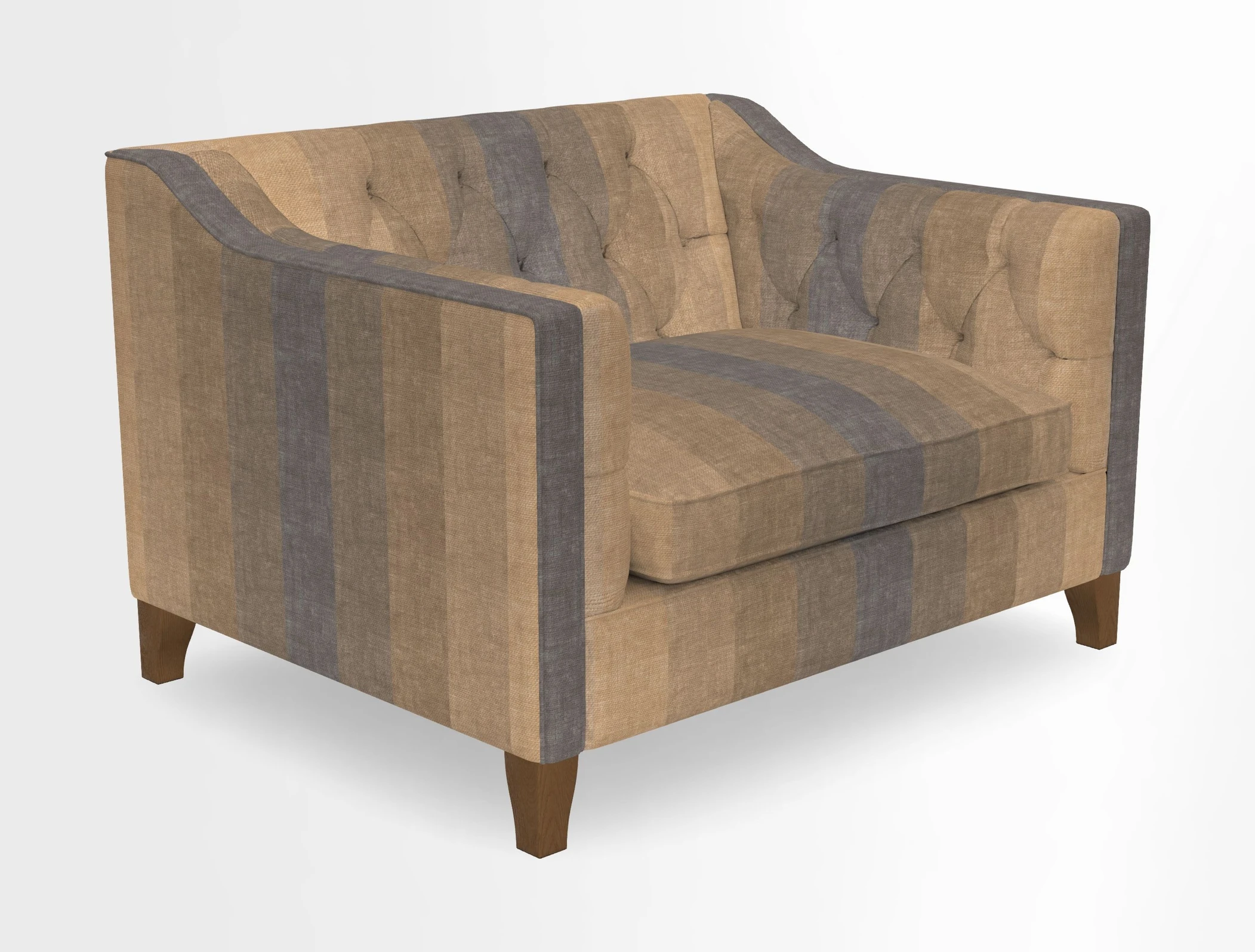Haresfield Snuggler Dipped Arms in Mohair Lichen Seat Cushion in RHS Gertrude Jekyll Meadow Flower Olive and Scatters in RHS Gertrude Jekyll Folklore Olive