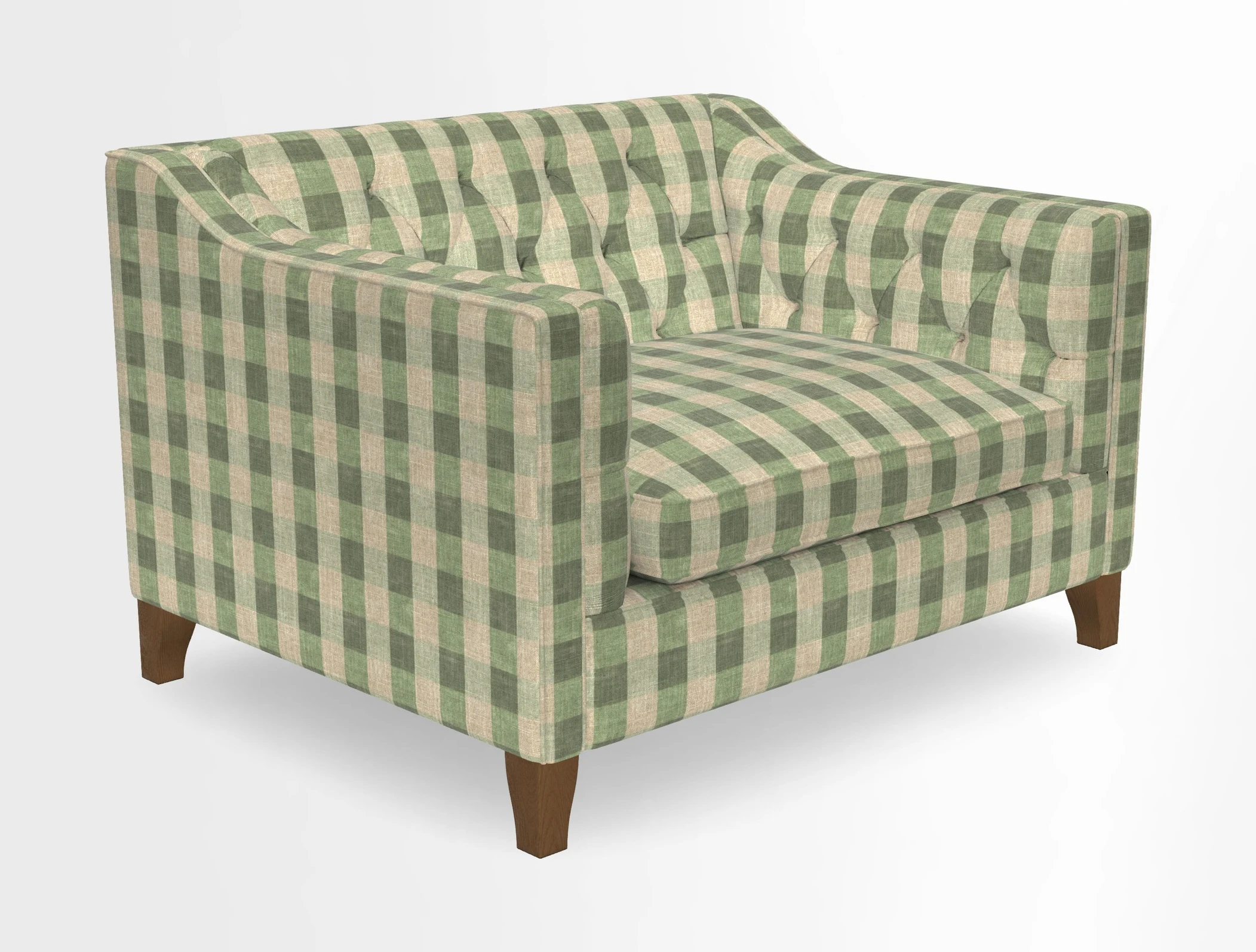 Haresfield Snuggler Dipped Arms in Mohair Lichen Seat Cushion in RHS Gertrude Jekyll Meadow Flower Olive and Scatters in RHS Gertrude Jekyll Folklore Olive