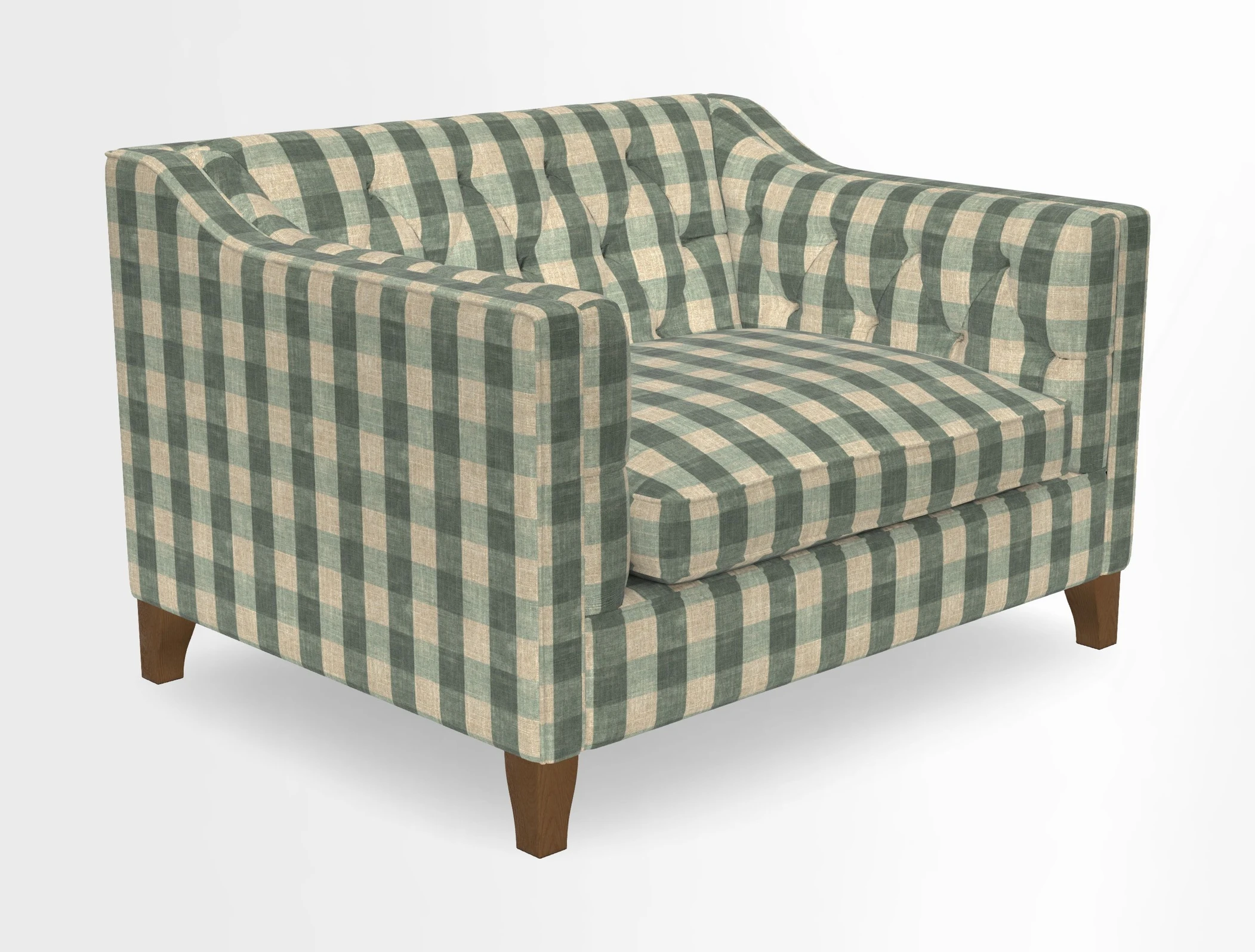 Haresfield Snuggler Dipped Arms in Mohair Lichen Seat Cushion in RHS Gertrude Jekyll Meadow Flower Olive and Scatters in RHS Gertrude Jekyll Folklore Olive